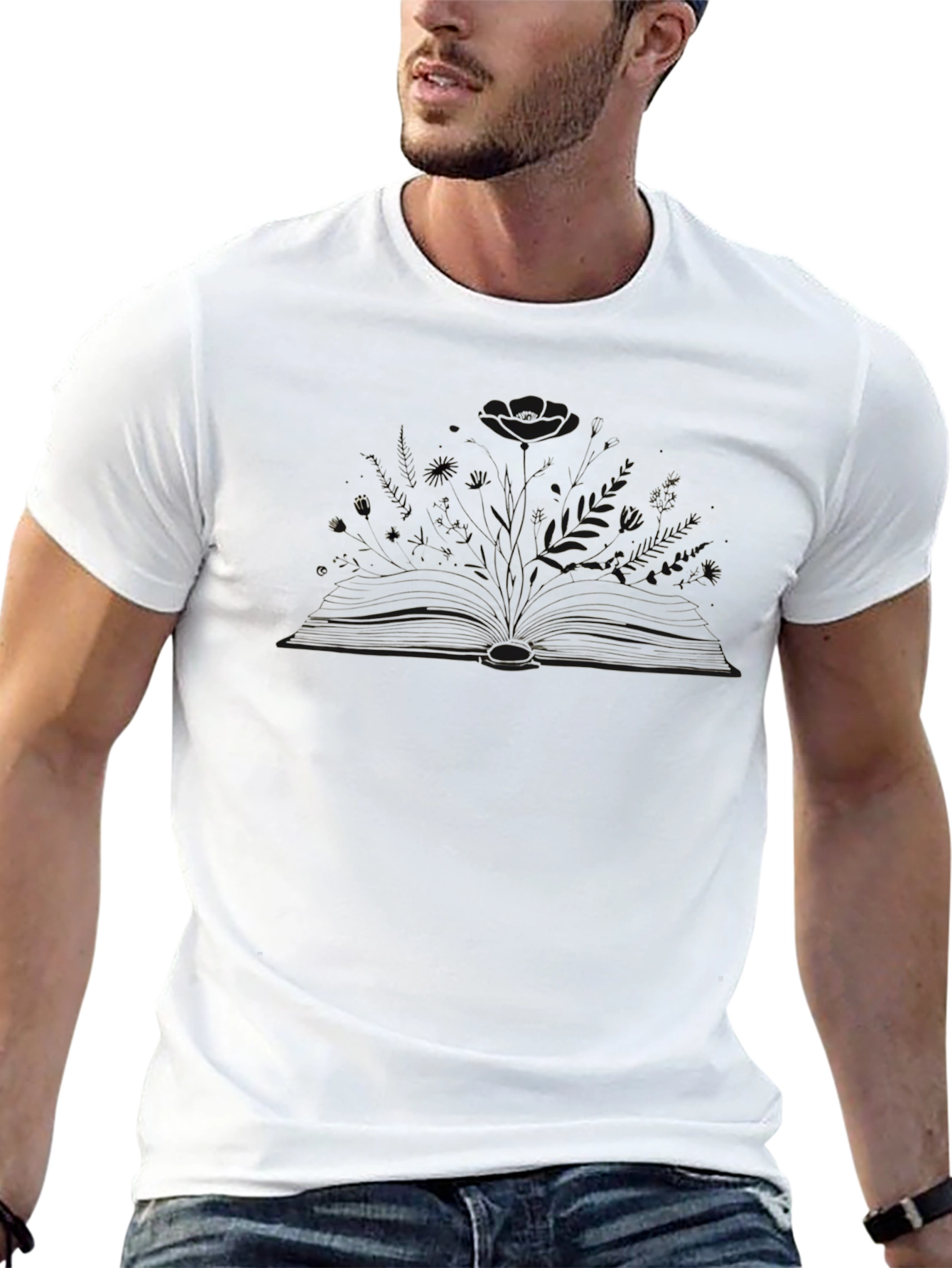 Abstract Book Design Black T-Shirt