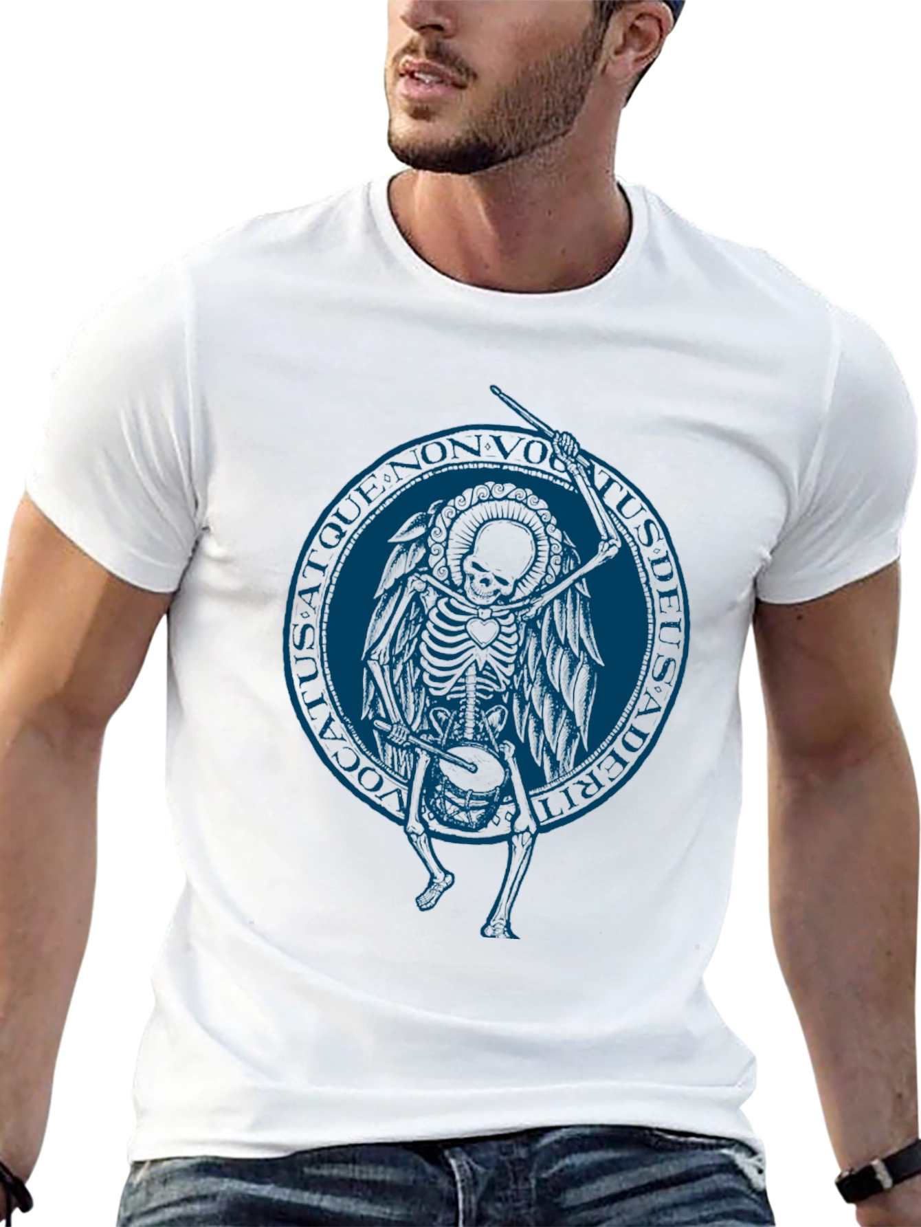Skeleton Angel Graphic Tee - Black T-Shirt