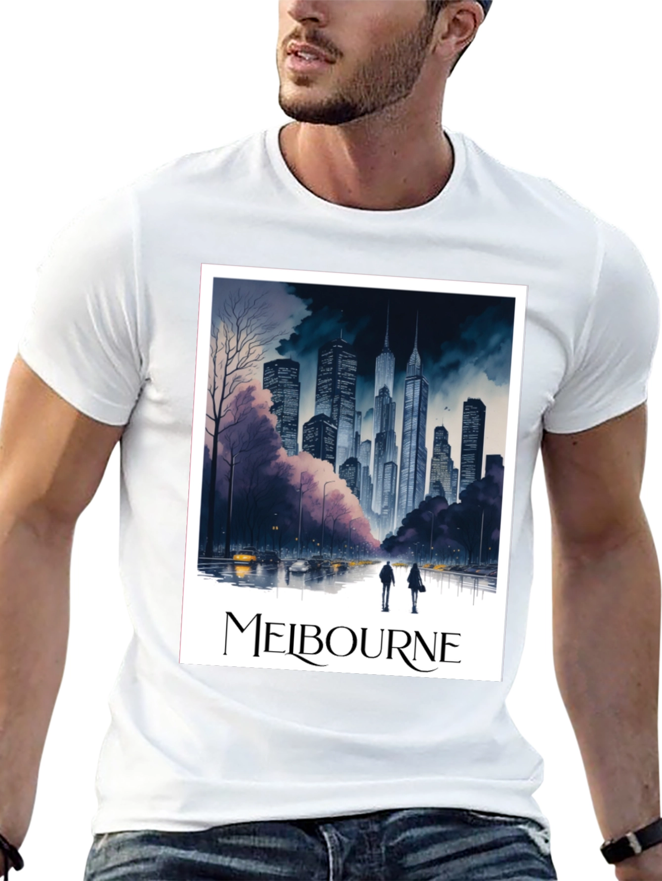 Melbourne Cityscape Graphic Tee