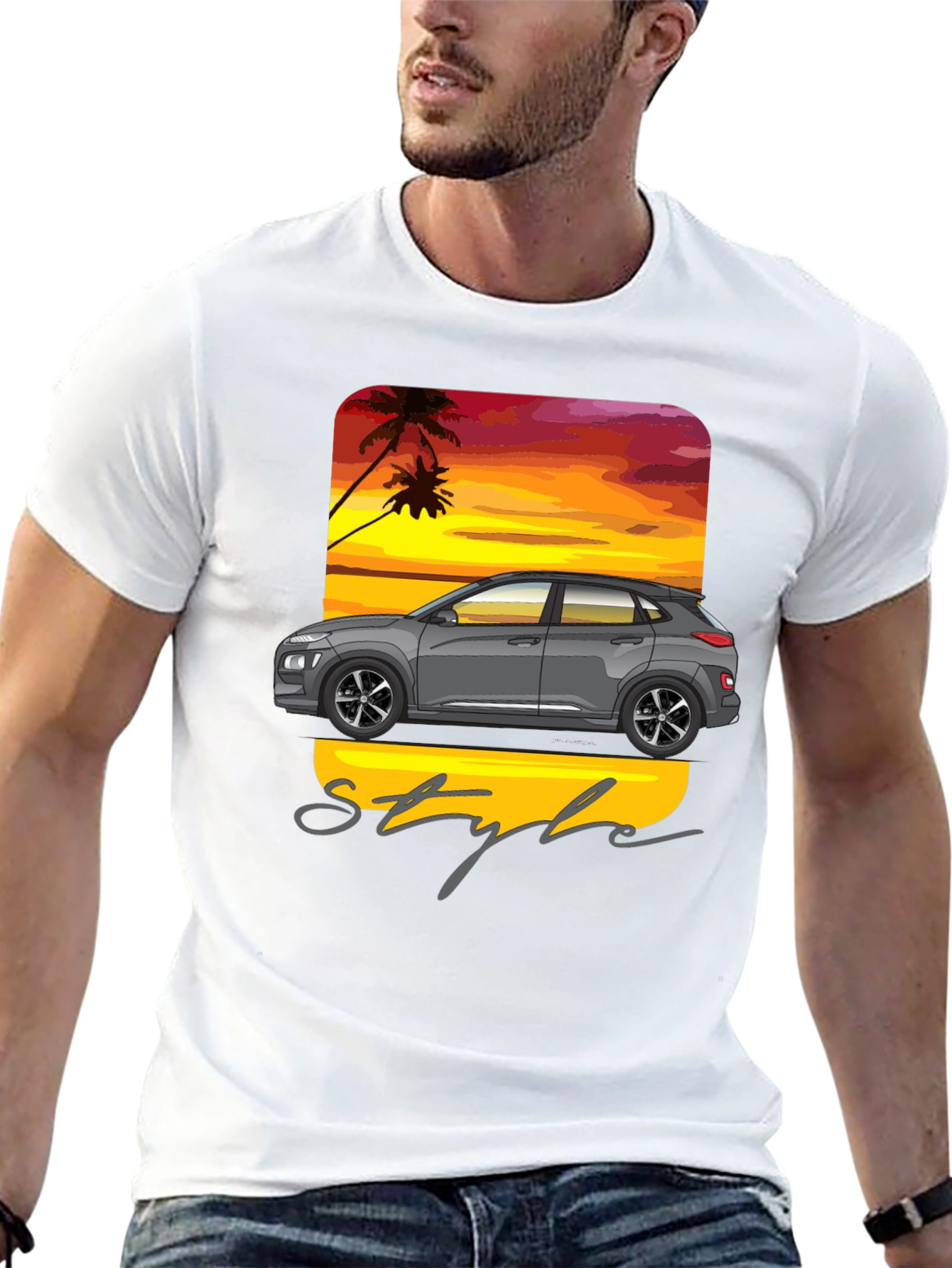 Sunset Car Style T-Shirt