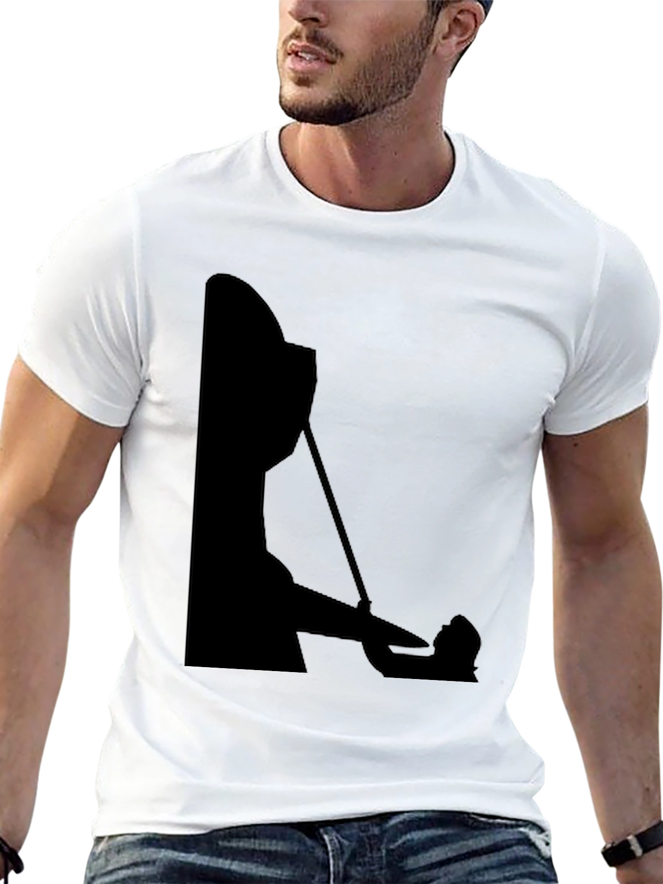 Silhouette Chef T-Shirt - Black Cotton Blend