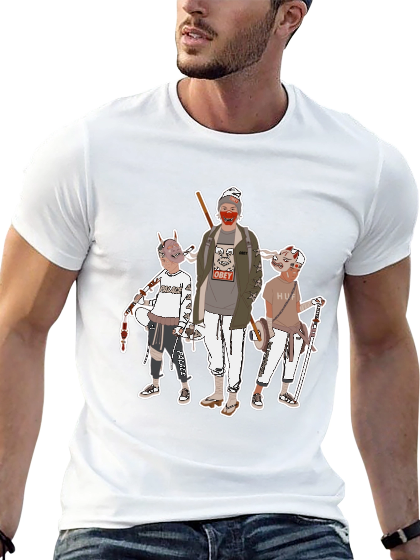 Graphic Print Crew Neck T-Shirt