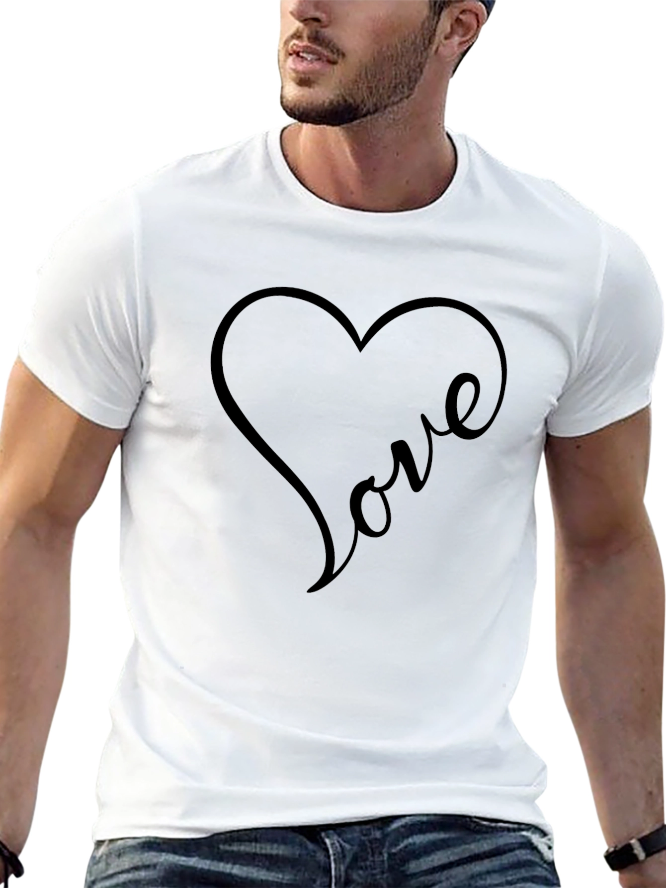 Love Heart T-Shirt - Stylish Graphic Tee