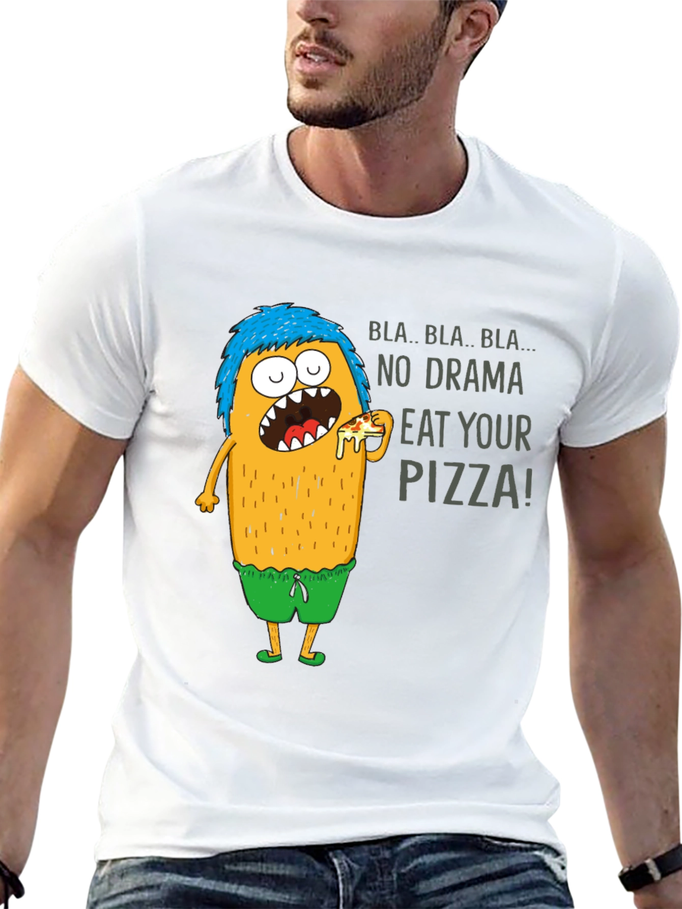 Eat Your Pizza T-Shirt - Funny Graphic Tee