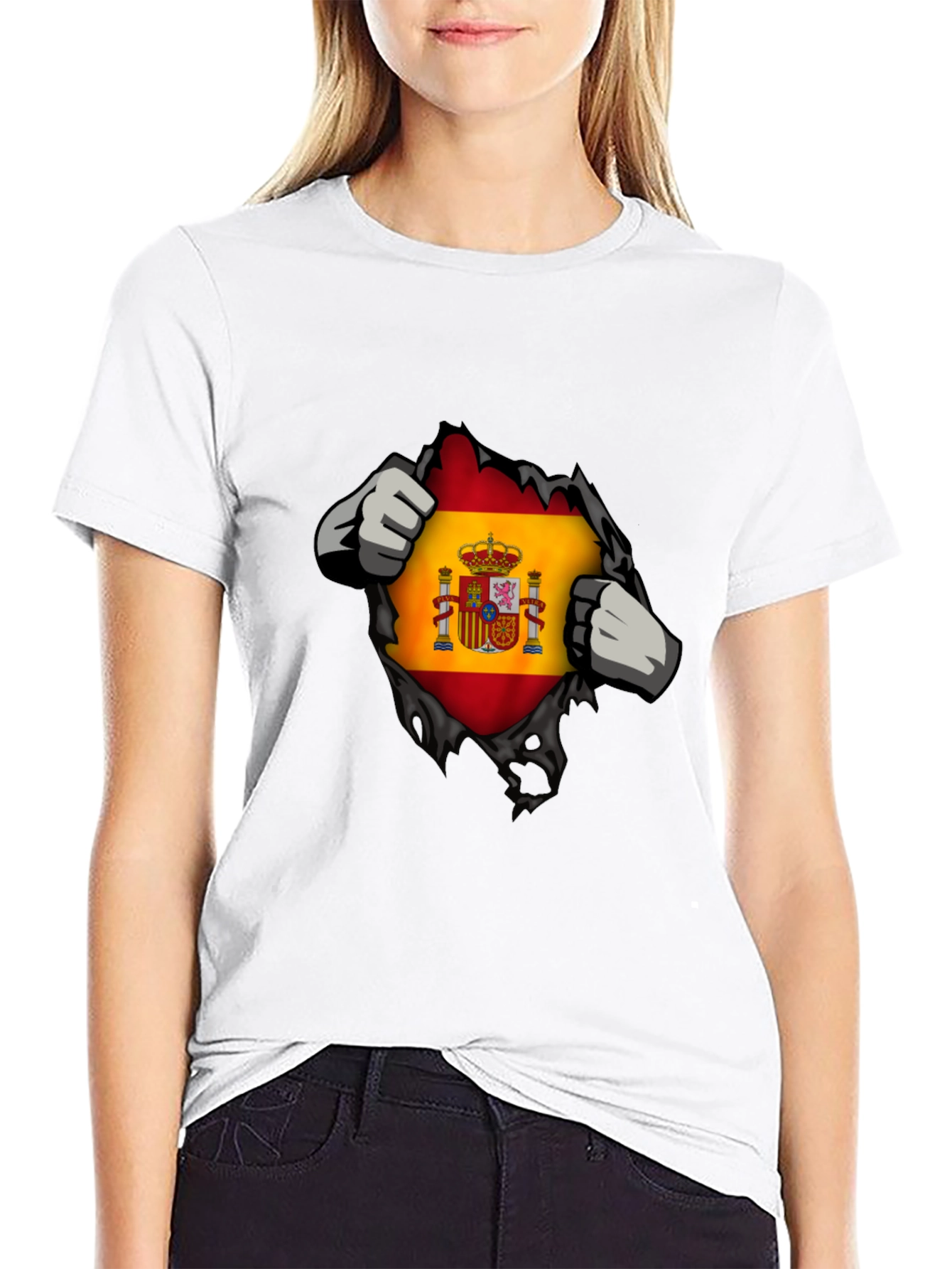 Spain Flag Superhero T-Shirt