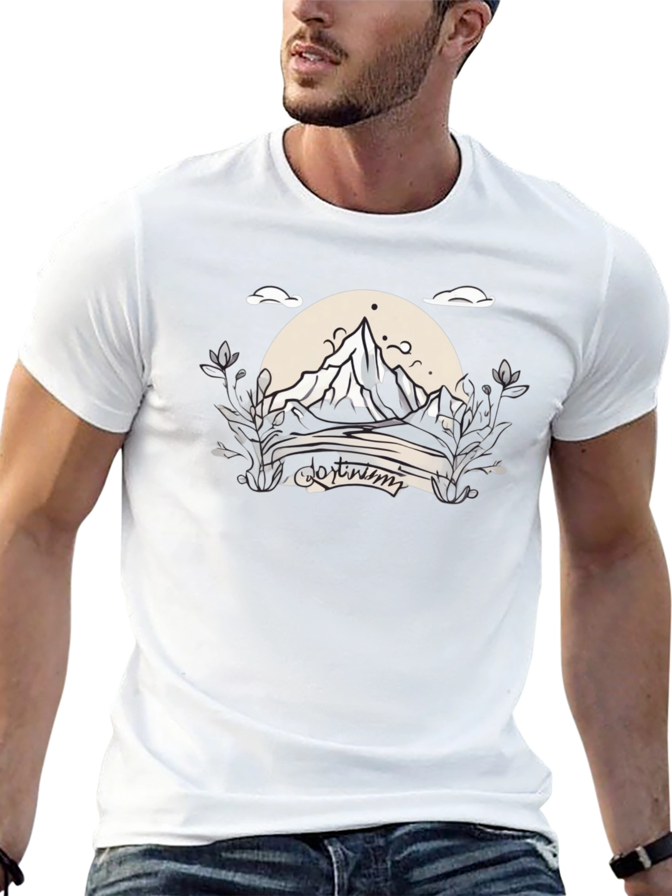 Optimism Mountain Graphic T-Shirt - Black