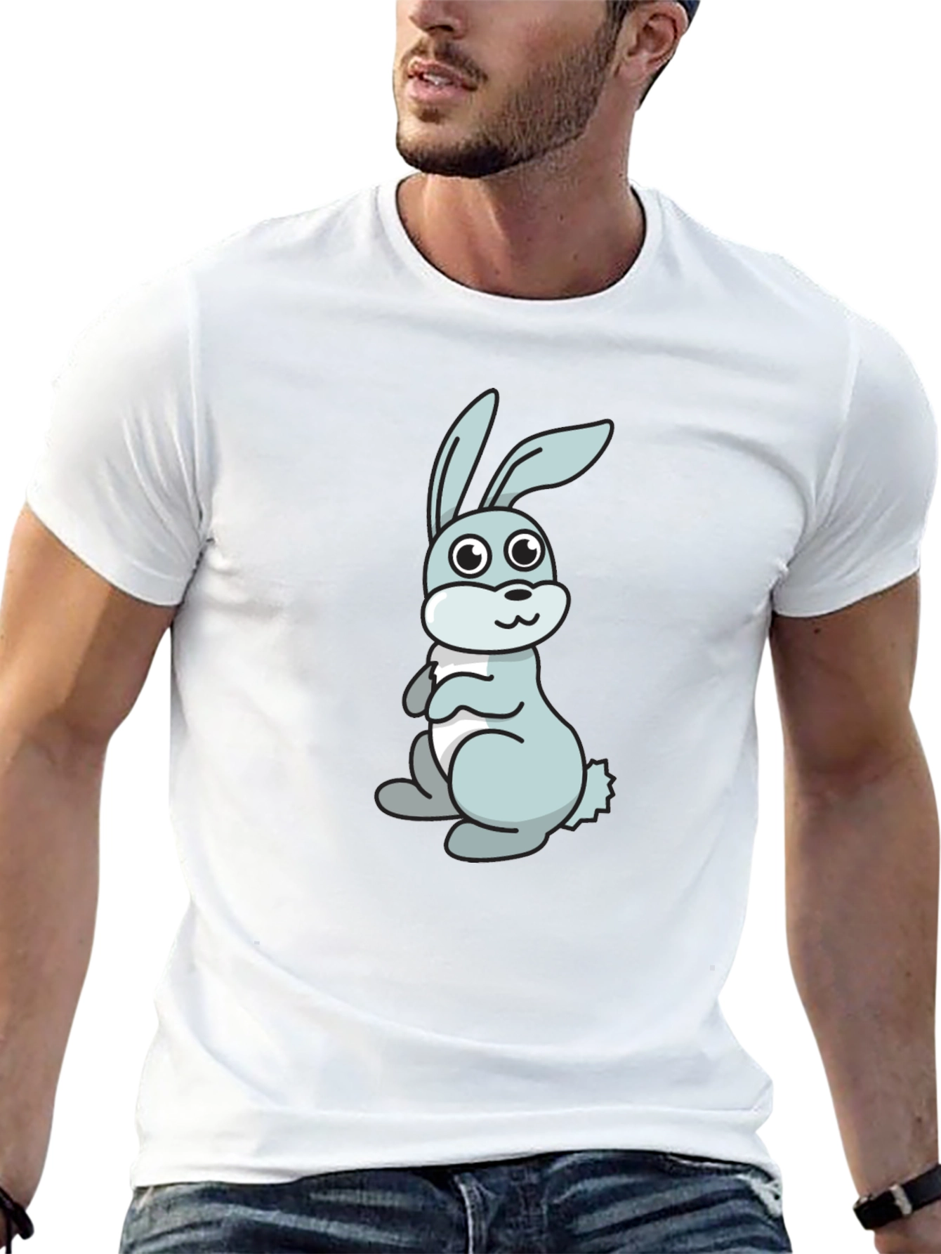 Bunny Graphic T-Shirt - Cute Cartoon Rabbit Tee