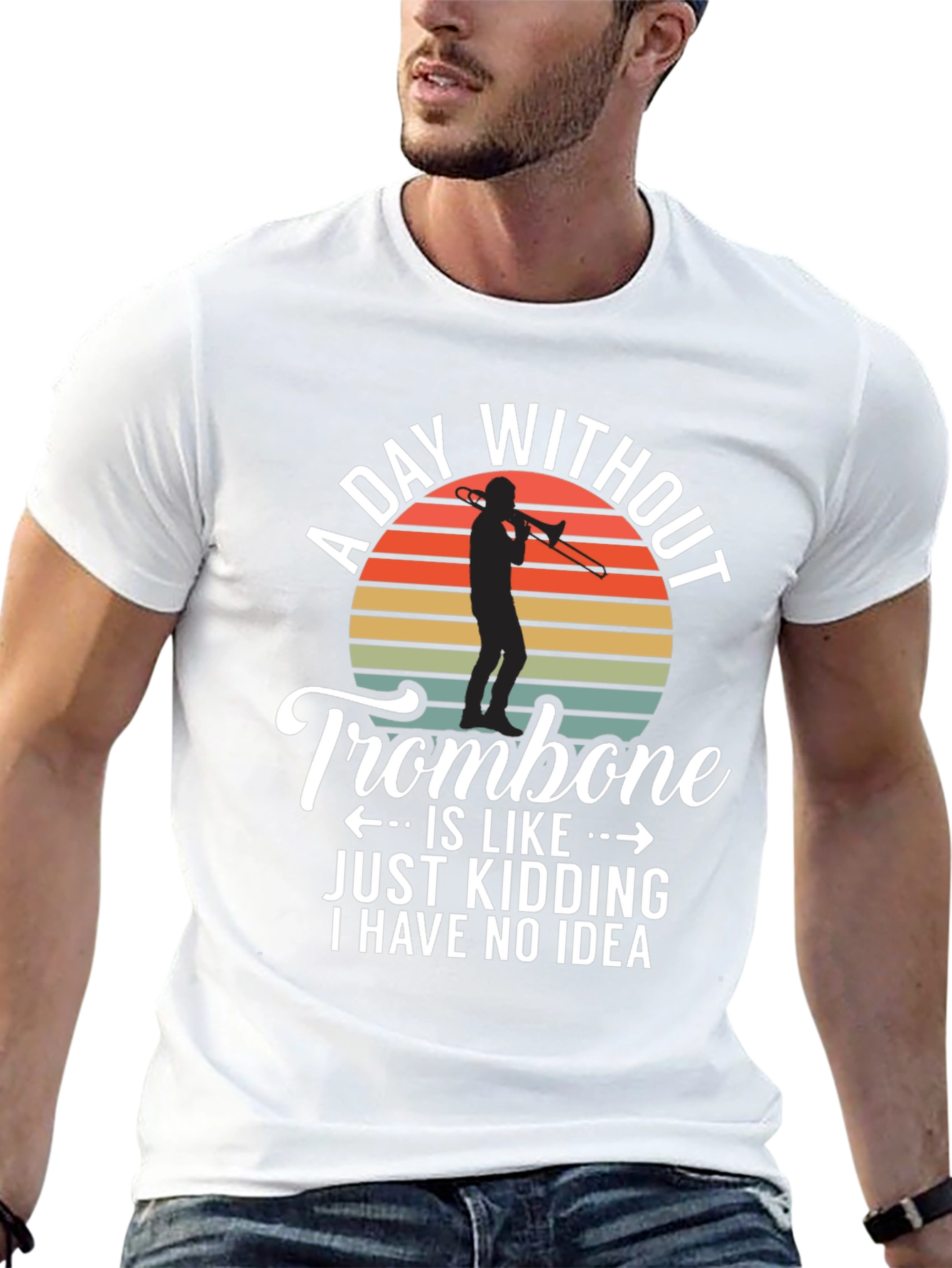 Funny Trombone T-Shirt - A Day Without Trombone