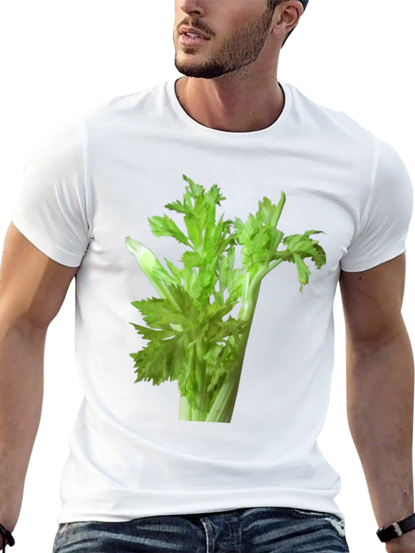 Celery Graphic T-Shirt - Fresh Veggie Tee