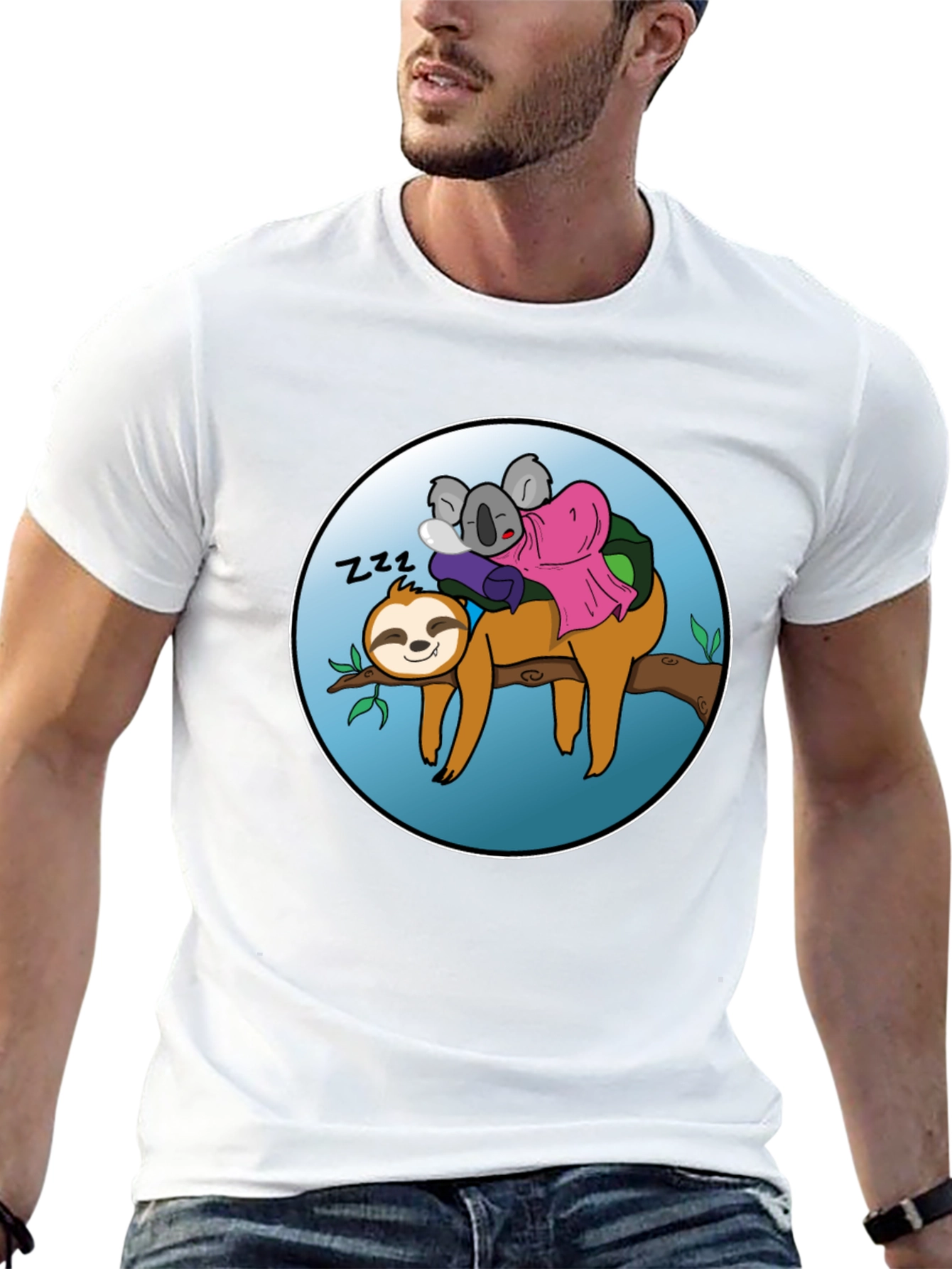 Sloth & Koala Nap Buddies Graphic T-Shirt