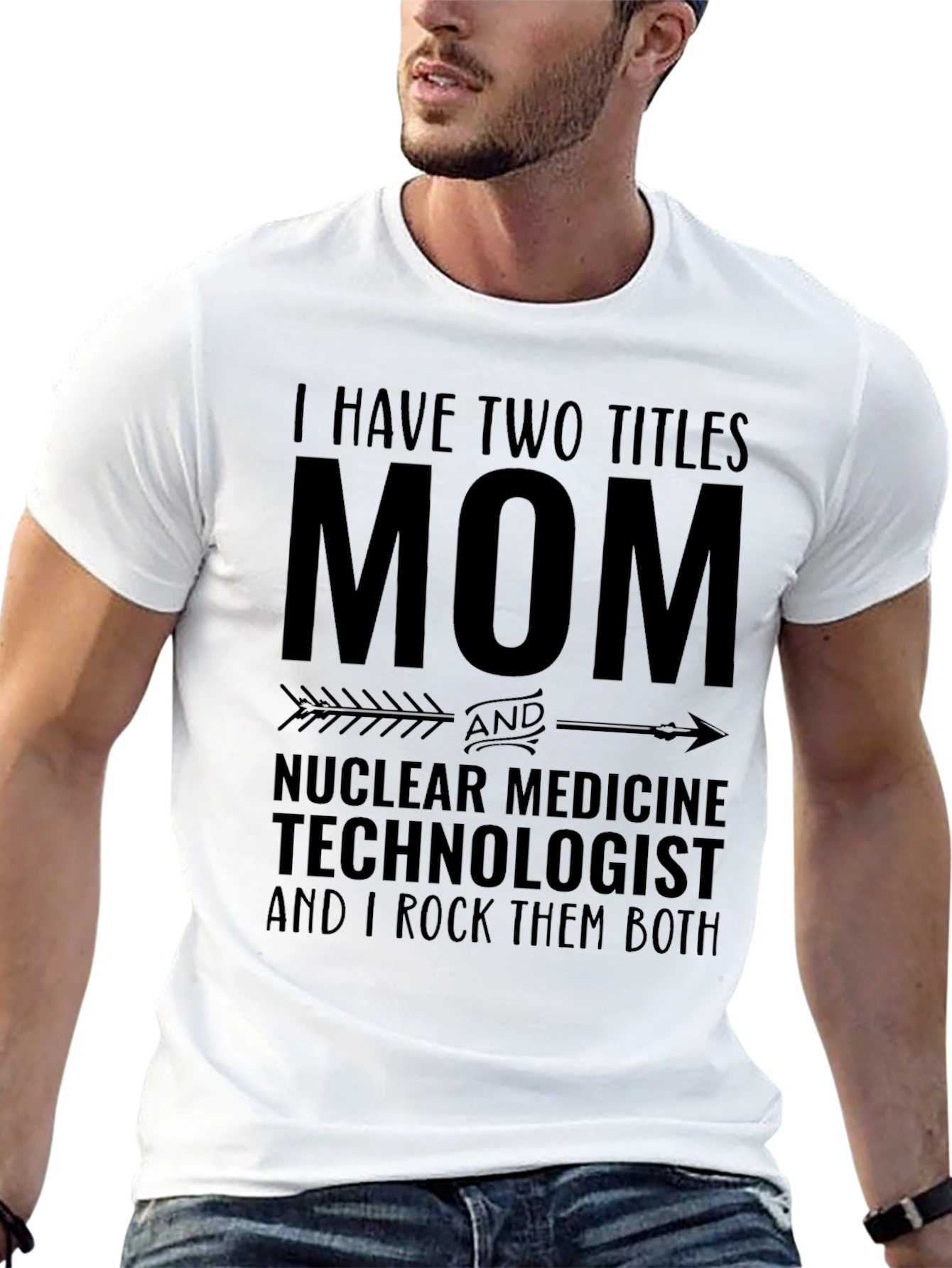 Mom Nuclear Medicine Technologist Black T-Shirt
