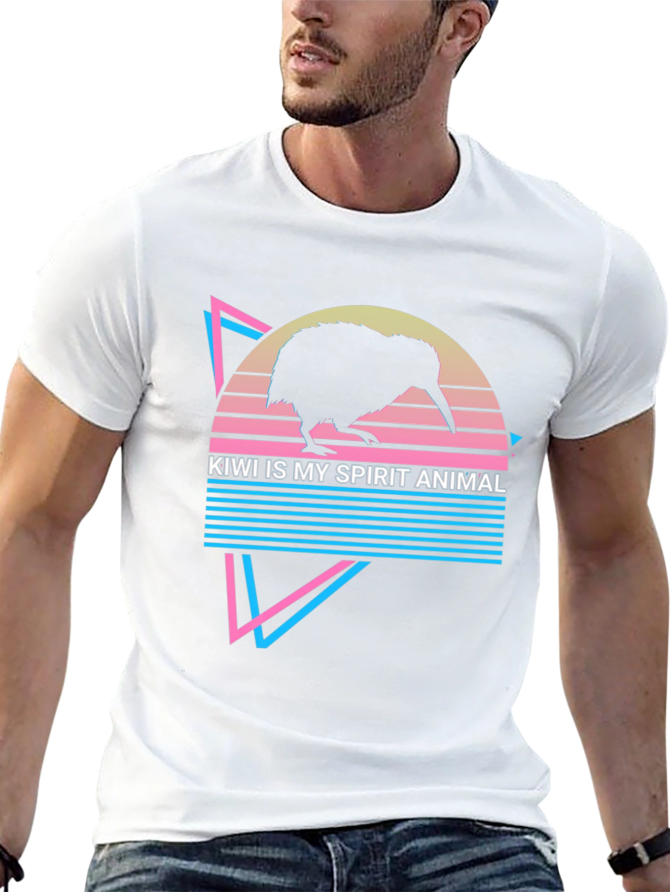 Kiwi Spirit Animal T-Shirt - Retro Style Graphic Tee