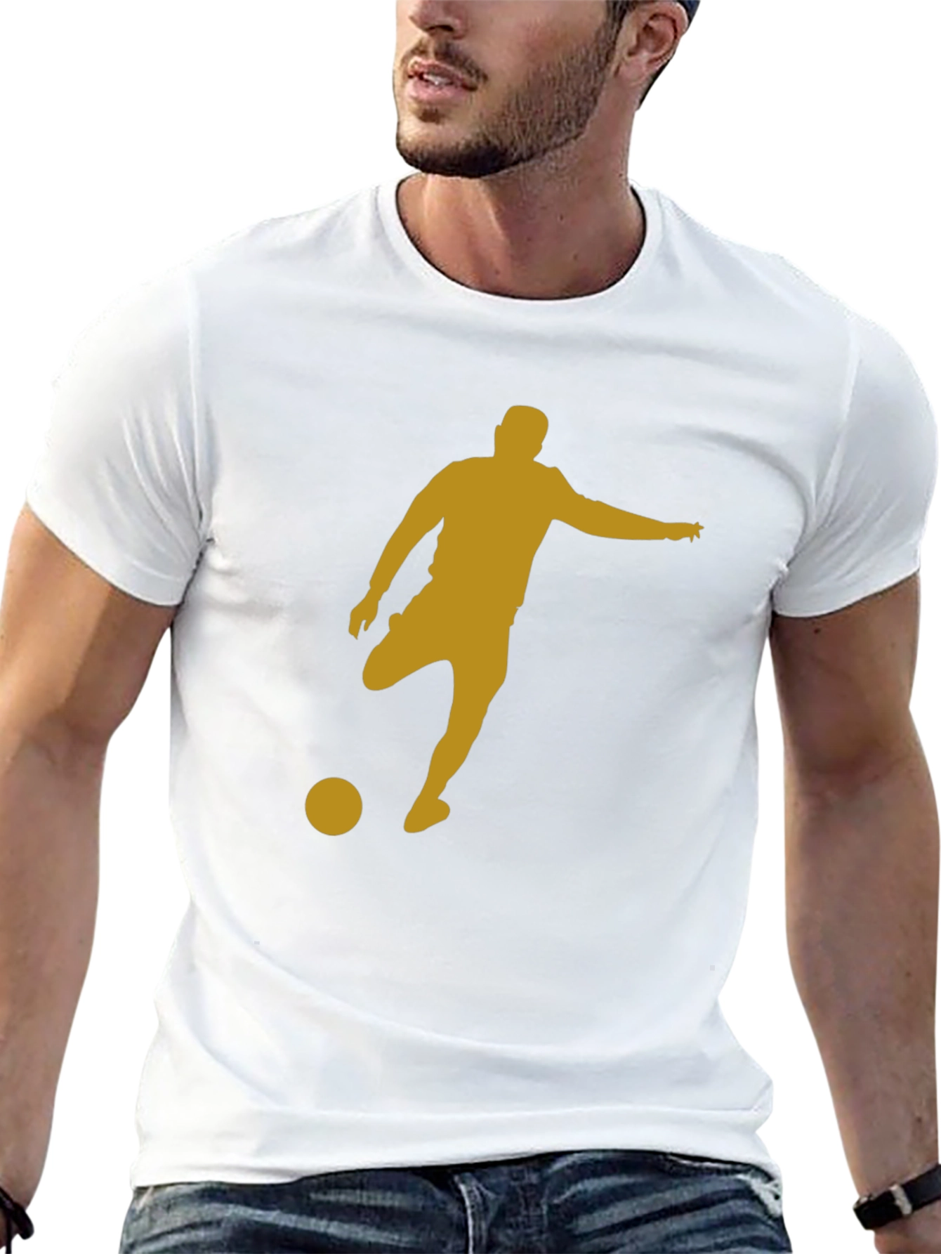 Soccer Silhouette Graphic T-Shirt