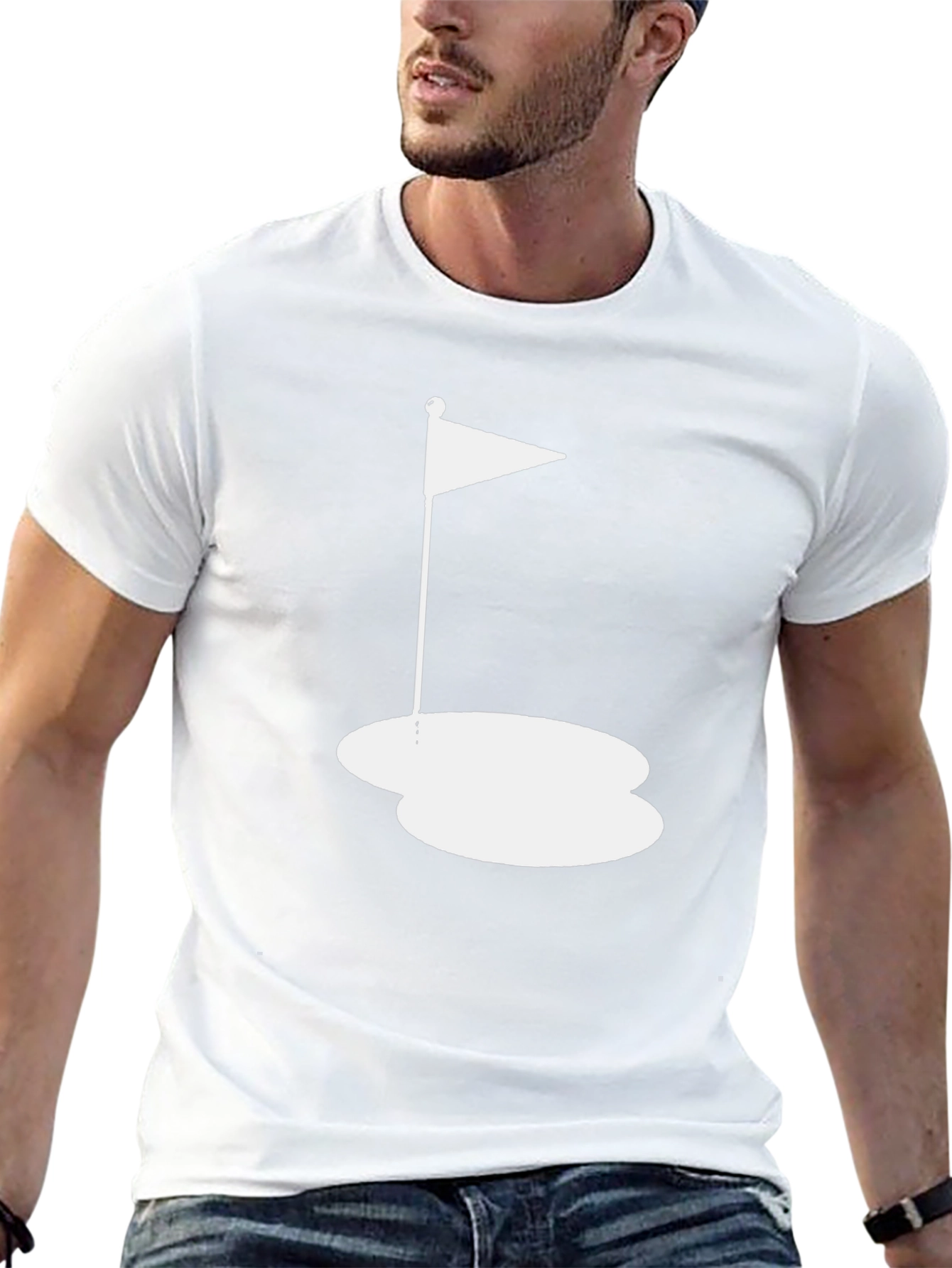 Golf Hole Tee: Minimalist Sport T-Shirt