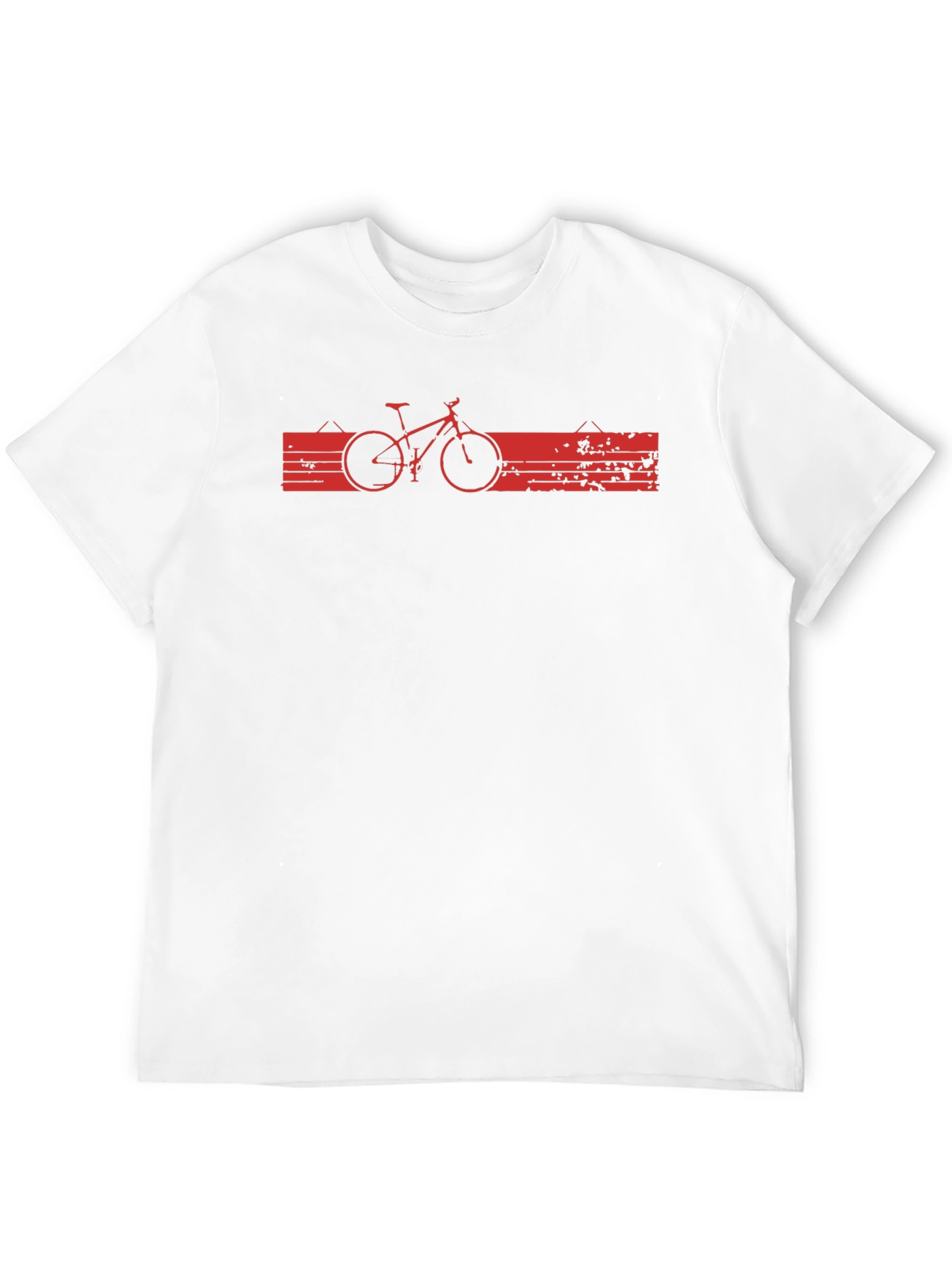 Mountain Bike Graphic Tee - Black Cotton Casual Shirt
