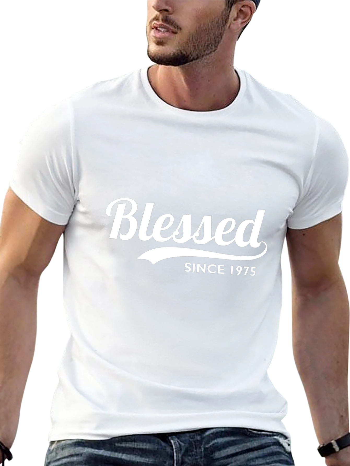 Blessed Since 1975 Black T-Shirt
