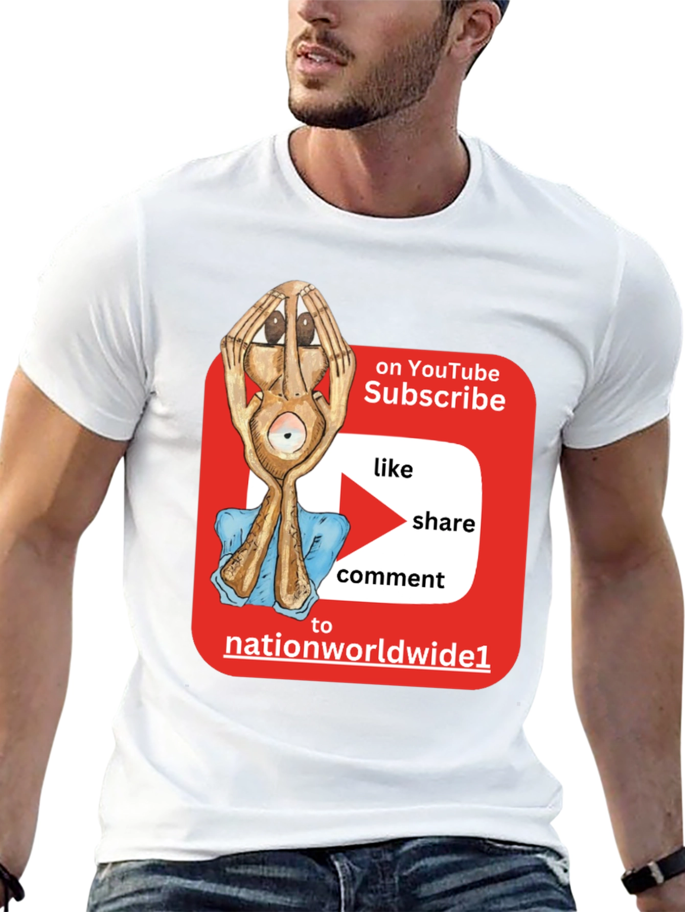 YouTube Subscribe T-Shirt: NationWorldWide1