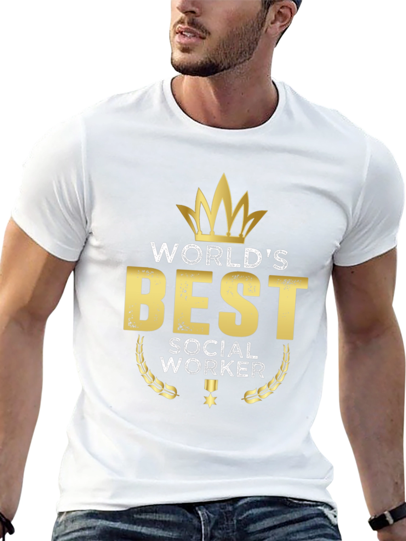 Worlds Best Social Worker Black T-Shirt