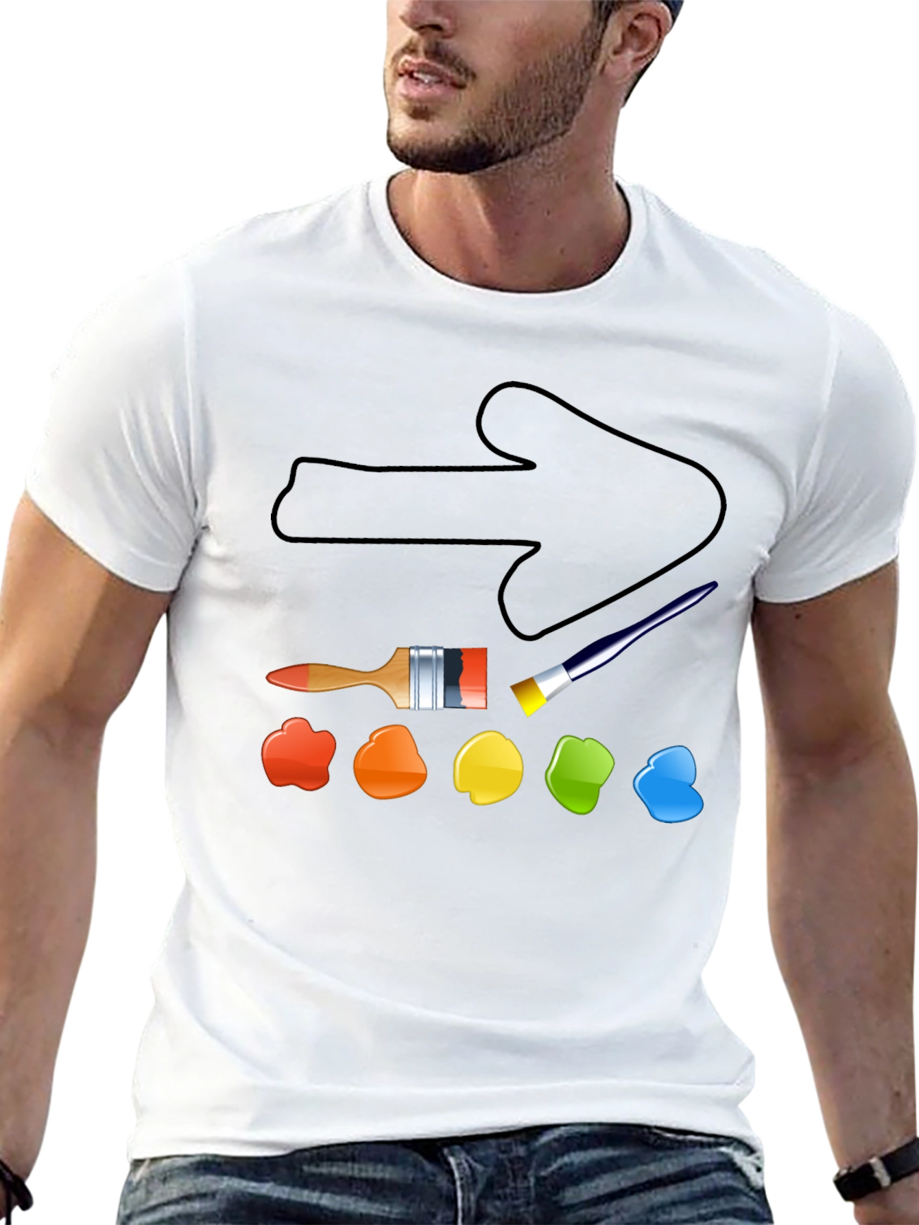 Artists Arrow T-Shirt - Painters Palette Tee