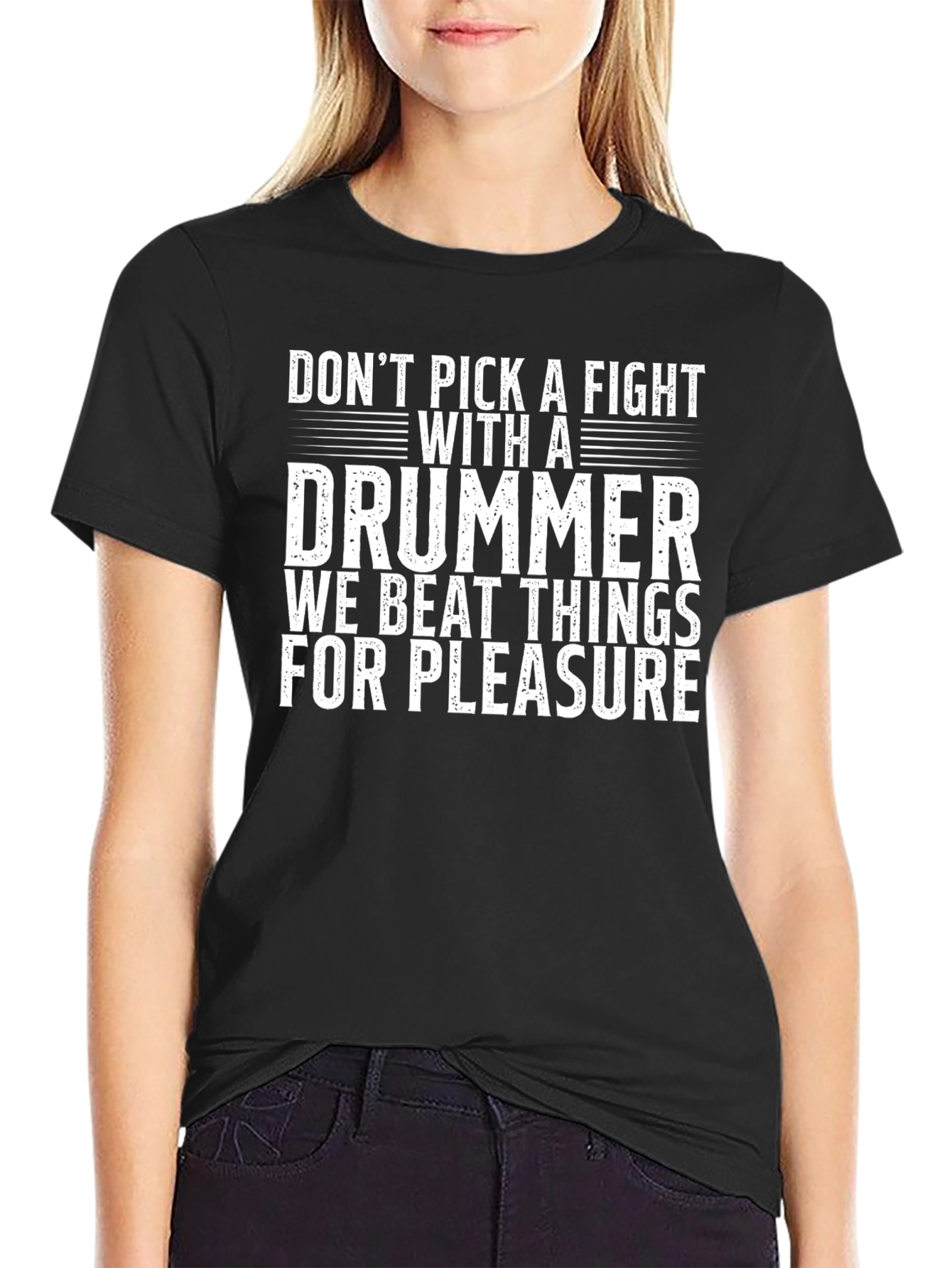 Drummer Graphic Tee: Beat Things For Pleasure T-Shirt