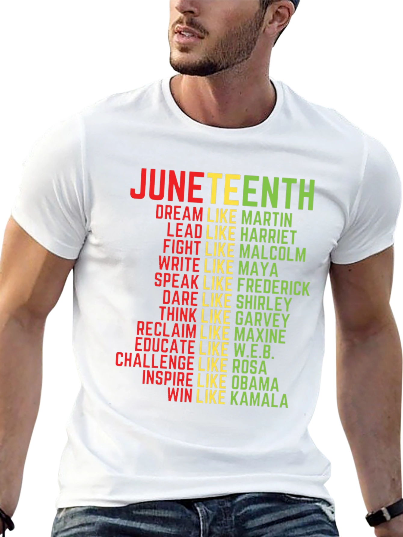 Juneteenth T-Shirt: Dream Like Martin Lead Like Harriet