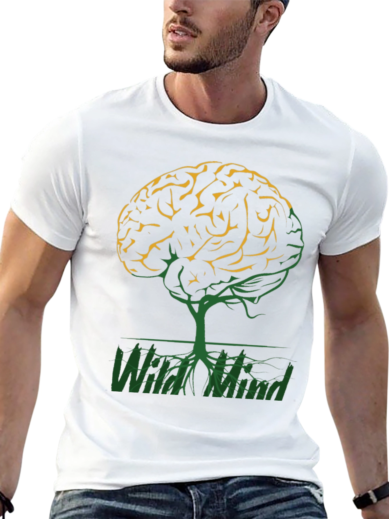 Wild Mind Brain Tree Graphic T-Shirt
