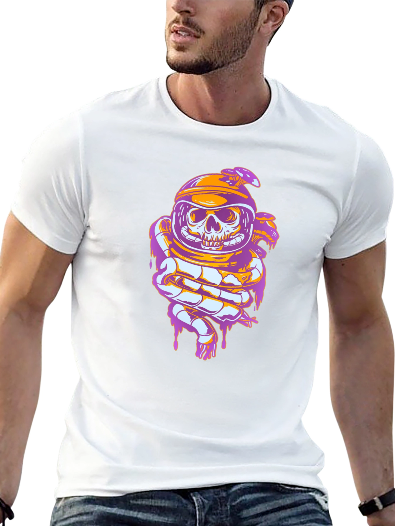 Skull Astronaut Graphic Tee