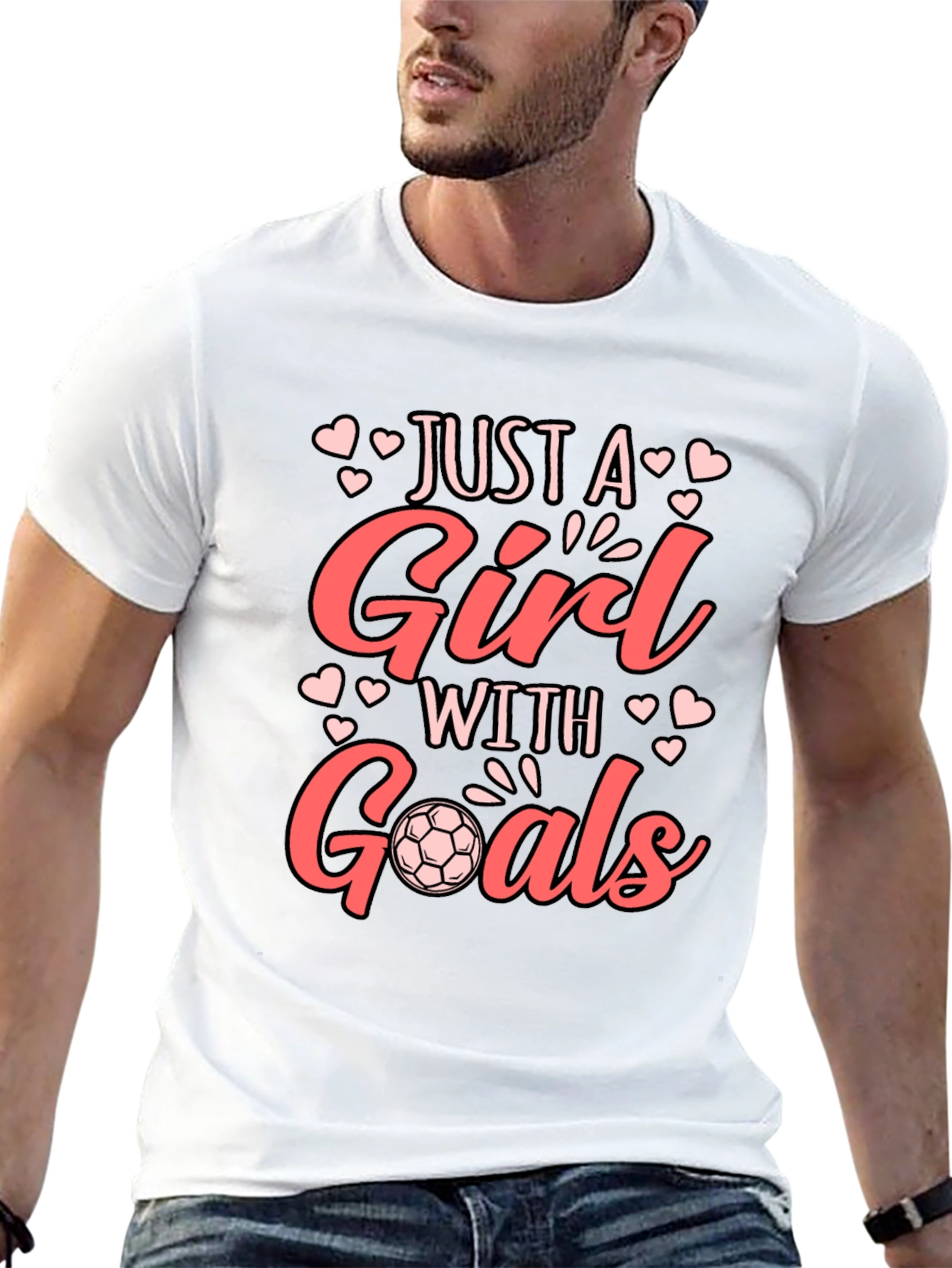 Just A Girl With Goals Soccer T-Shirt