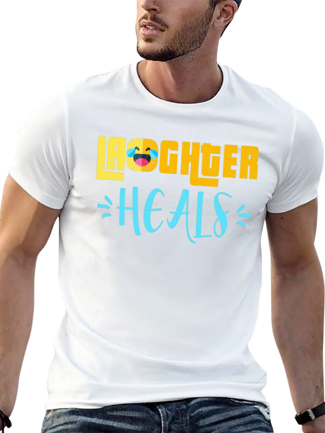 Laughter Heals Graphic T-Shirt - Black