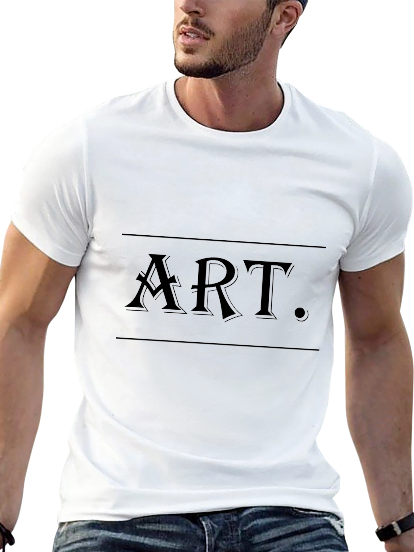 Art Graphic Black Tee - Stylish Mens Cotton T-Shirt