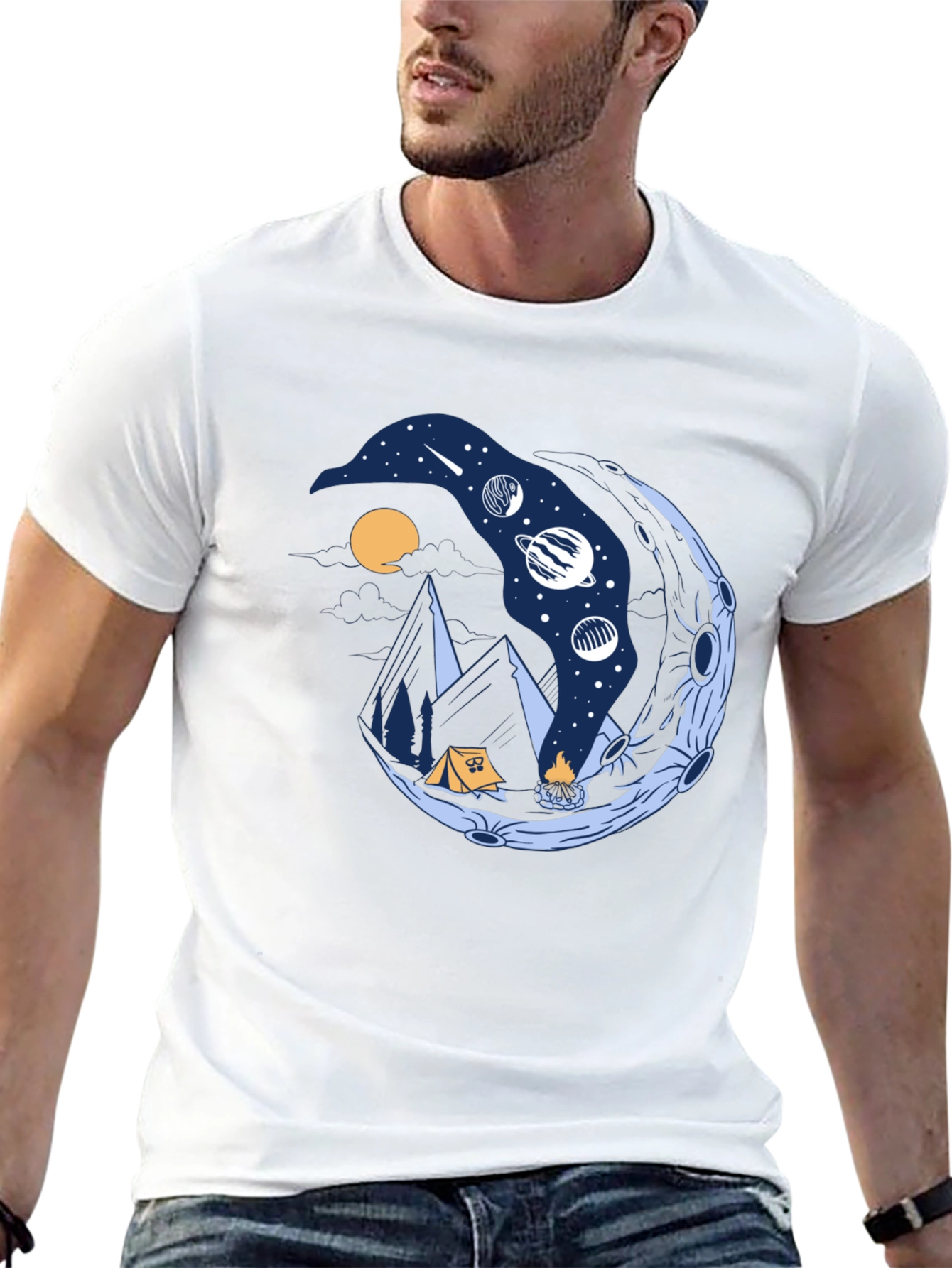 Cosmic Camping Black T-Shirt