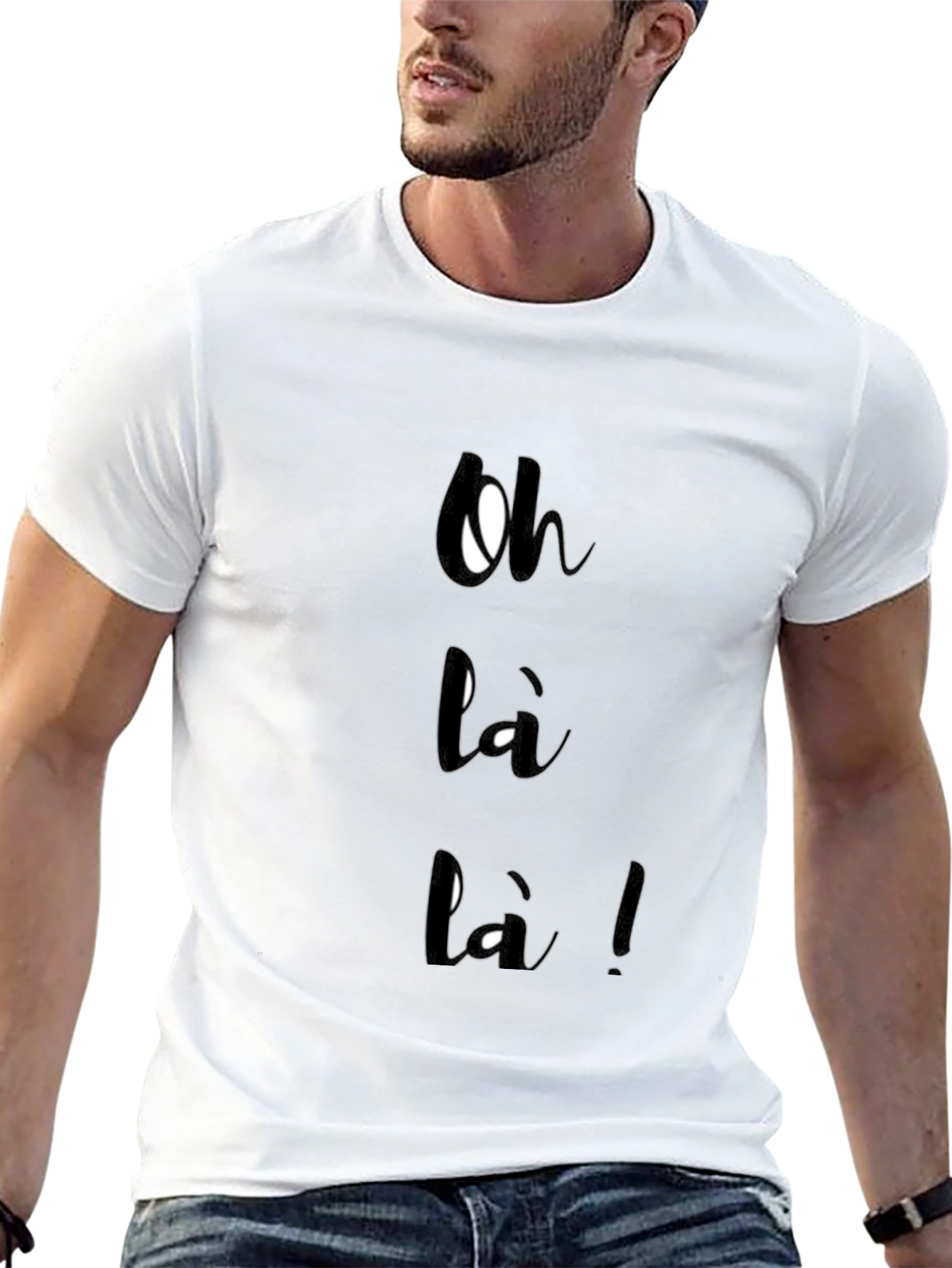 Oh Là Là! Stylish Black Graphic Tee