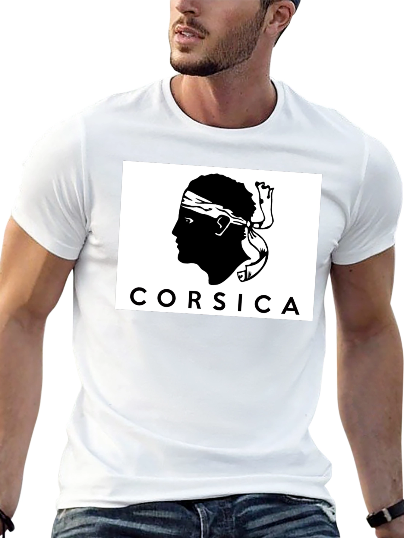 Corsica Silhouette Graphic Black T-Shirt