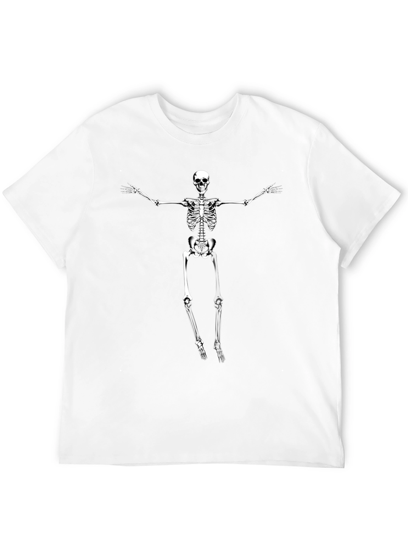 Skeleton Graphic Print Black Tee Shirt