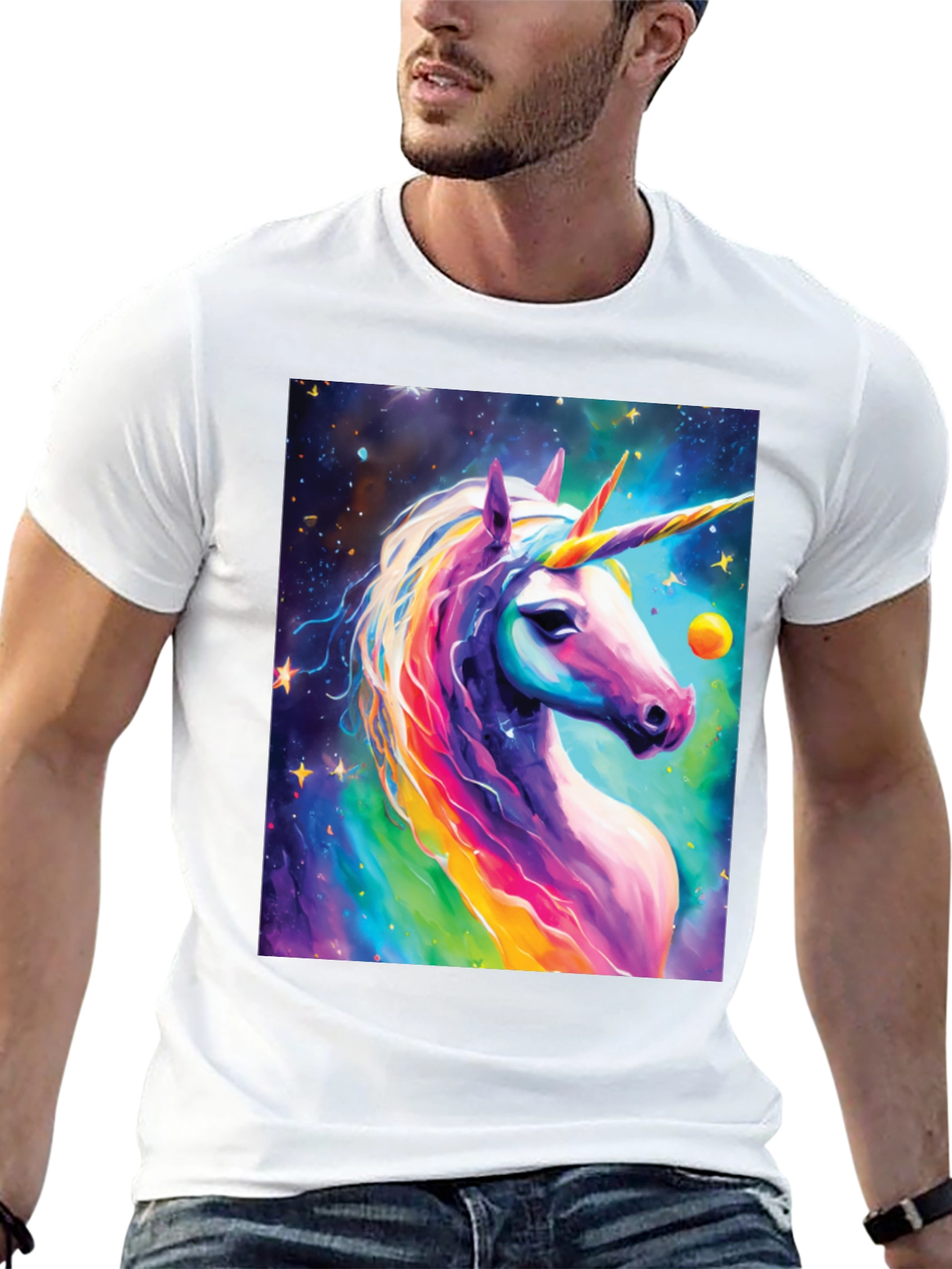 Unicorn Galaxy T-Shirt: Magical Rainbow Design