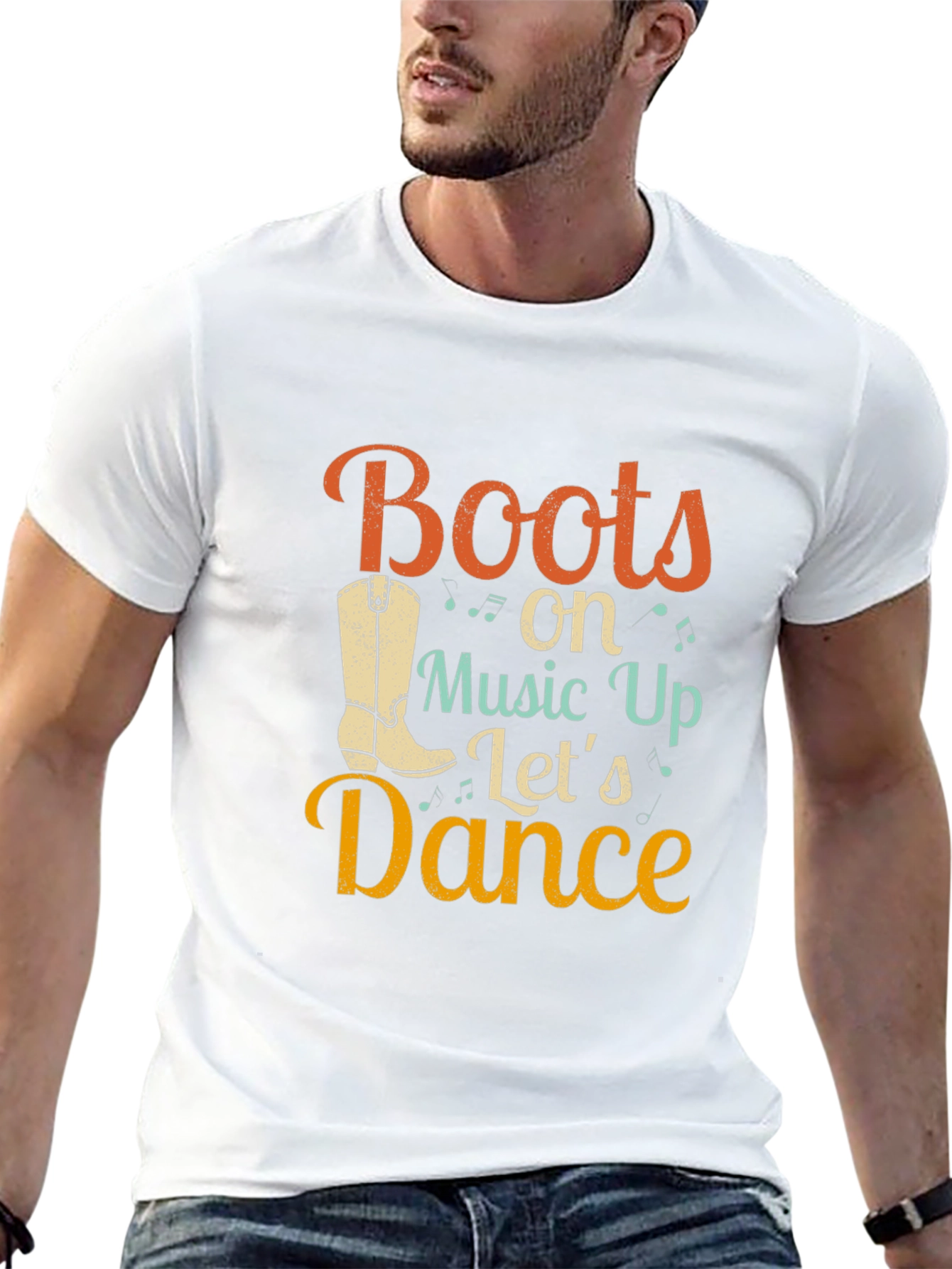 Boots On Music Up Lets Dance T-Shirt