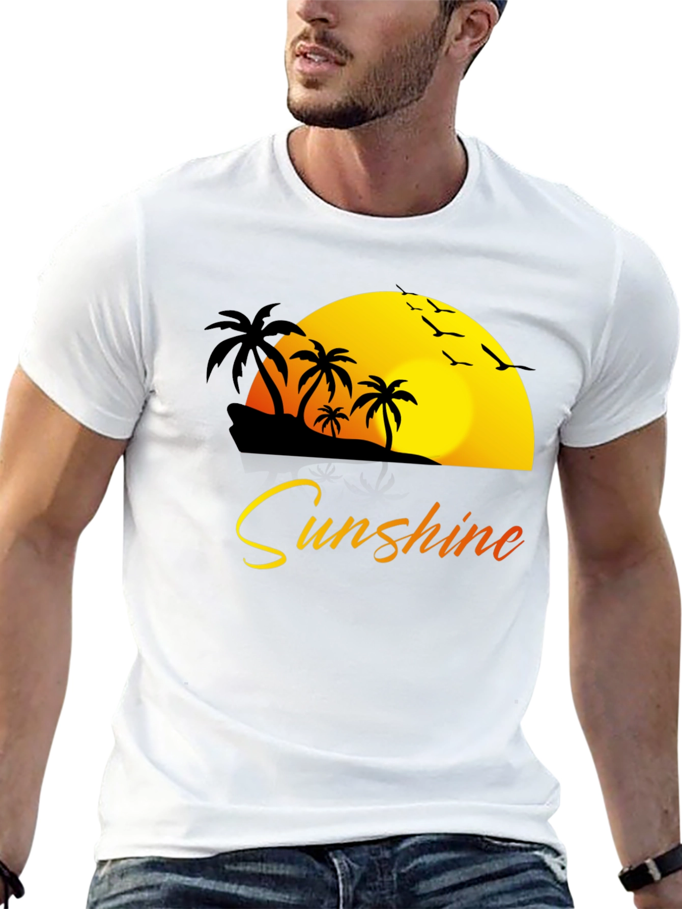 Sunshine Palm Tree Graphic T-Shirt