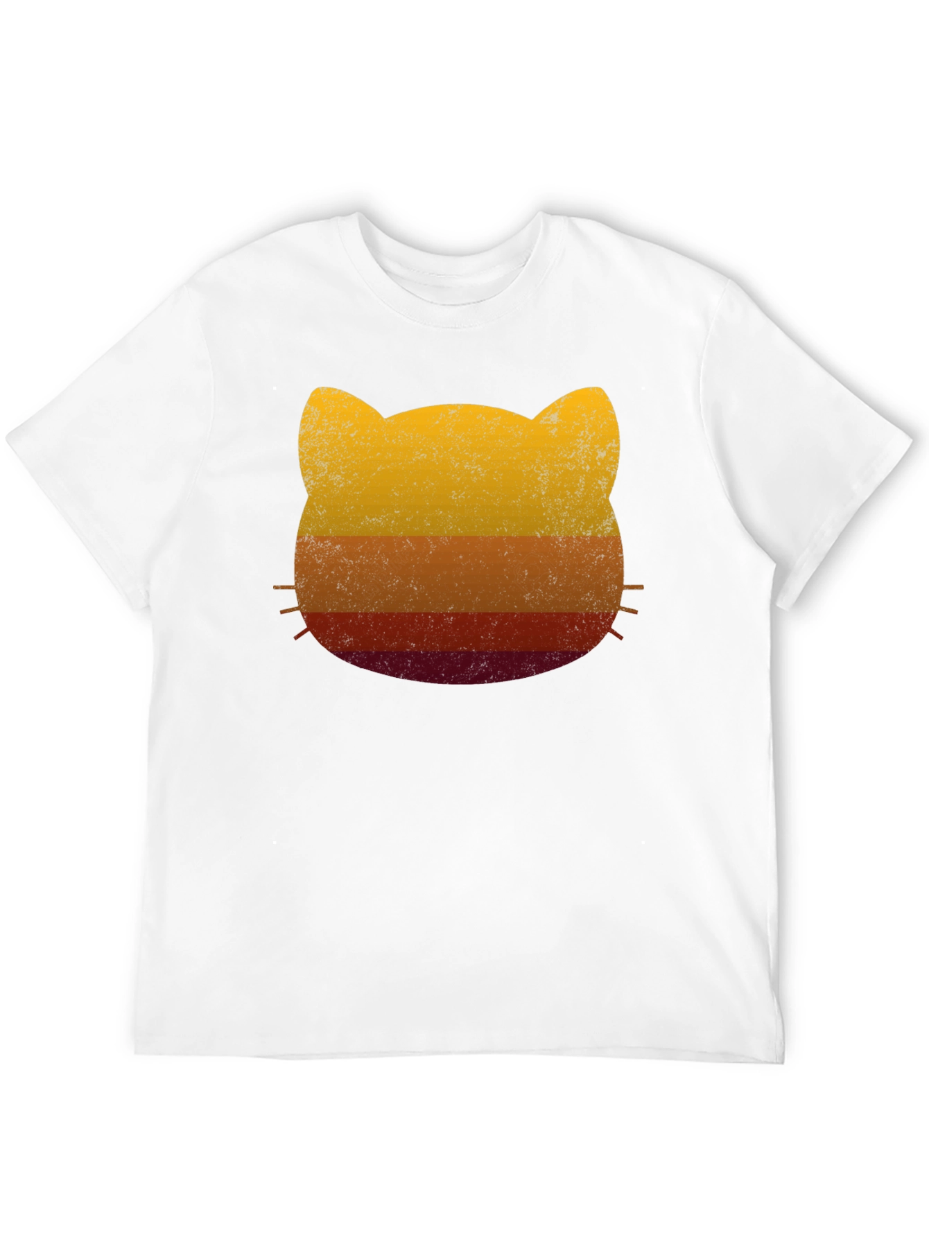 Retro Sunset Cat Graphic Tee - Unisex