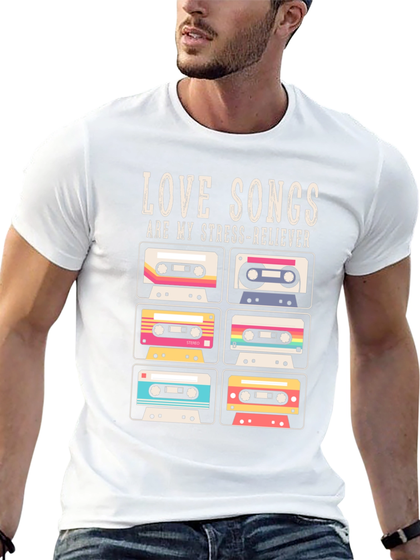 Retro Cassette Tape Love Songs T-Shirt