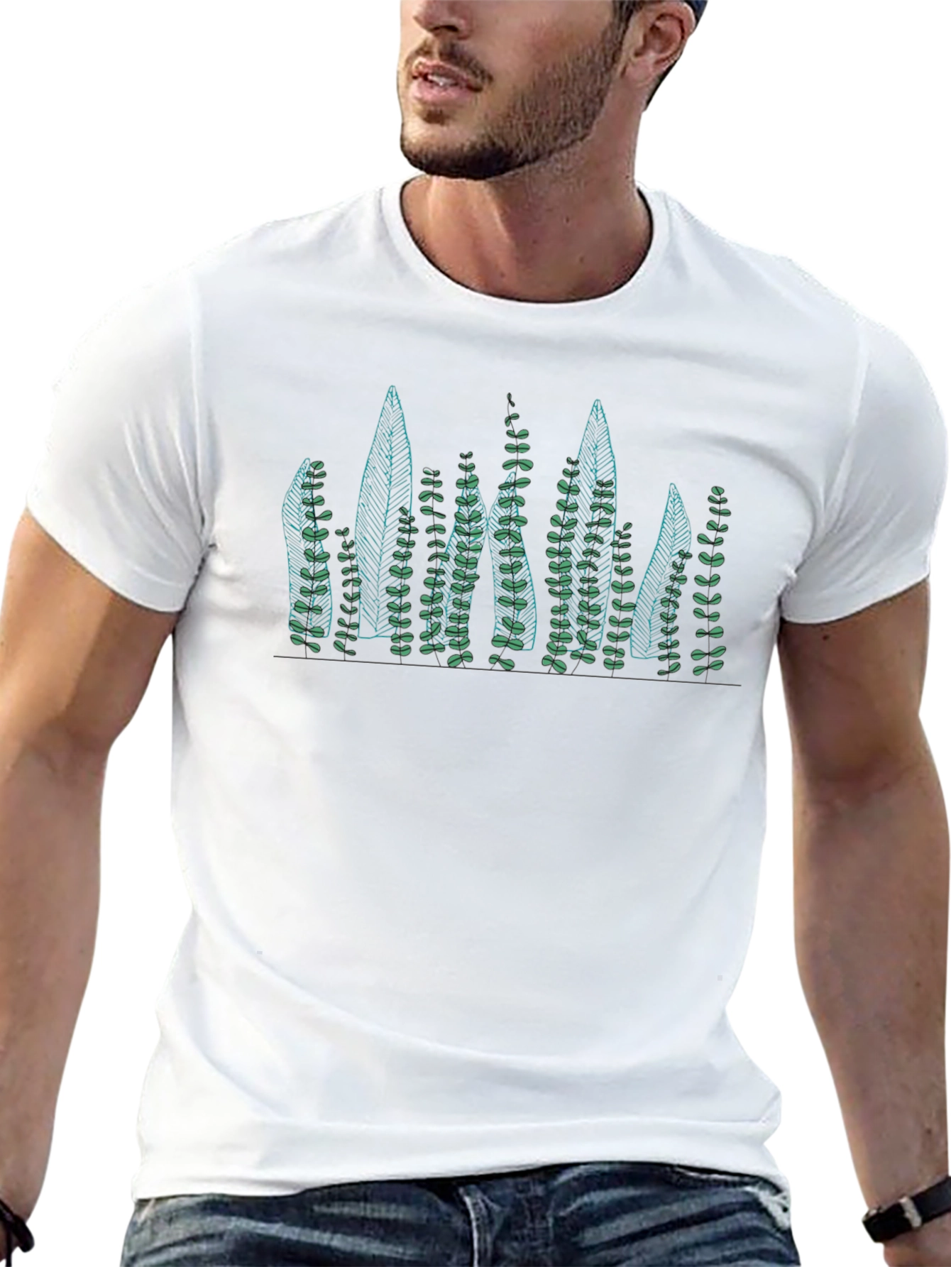 Nature Inspired Graphic Tee - Black