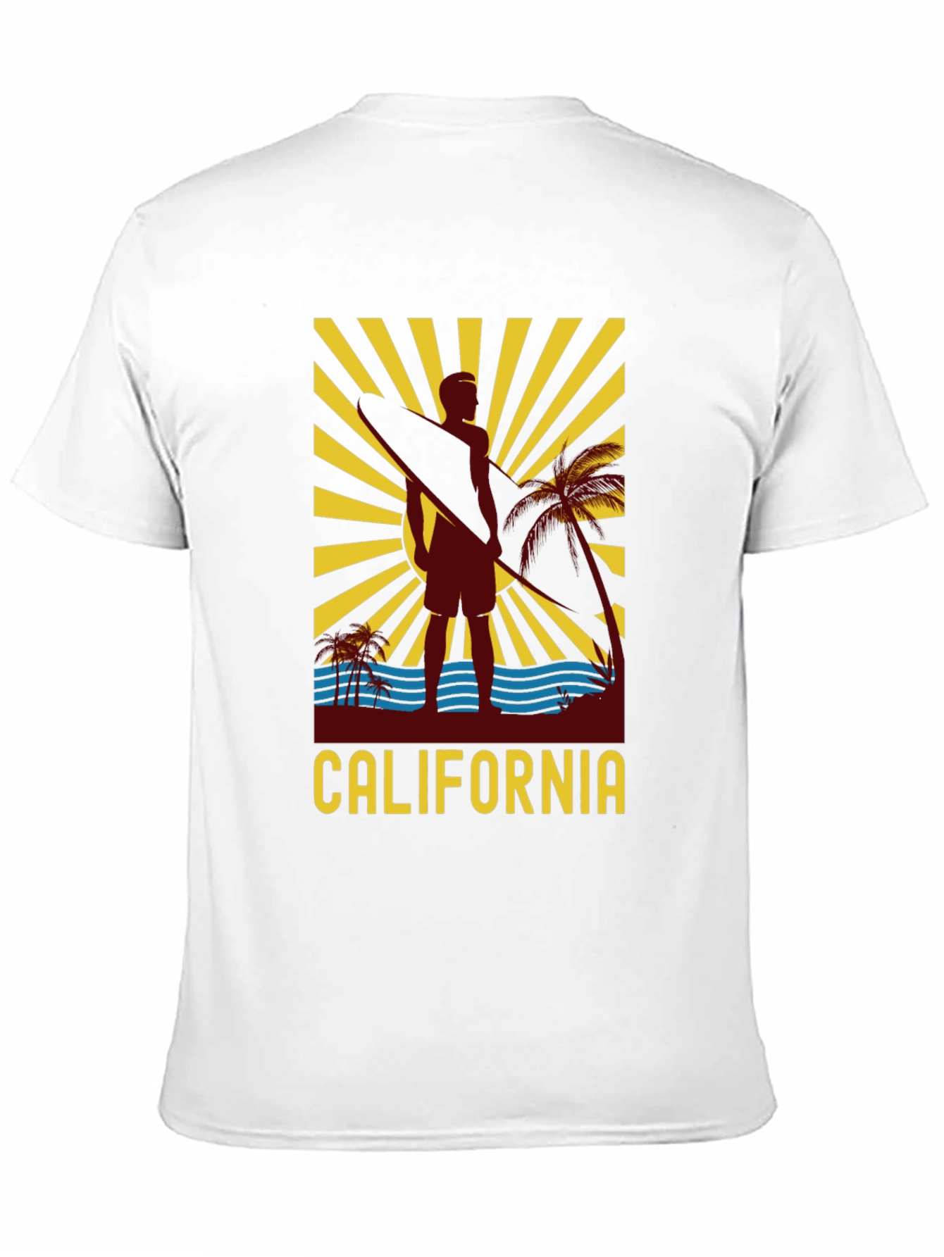 California Surfer Graphic Black T-Shirt