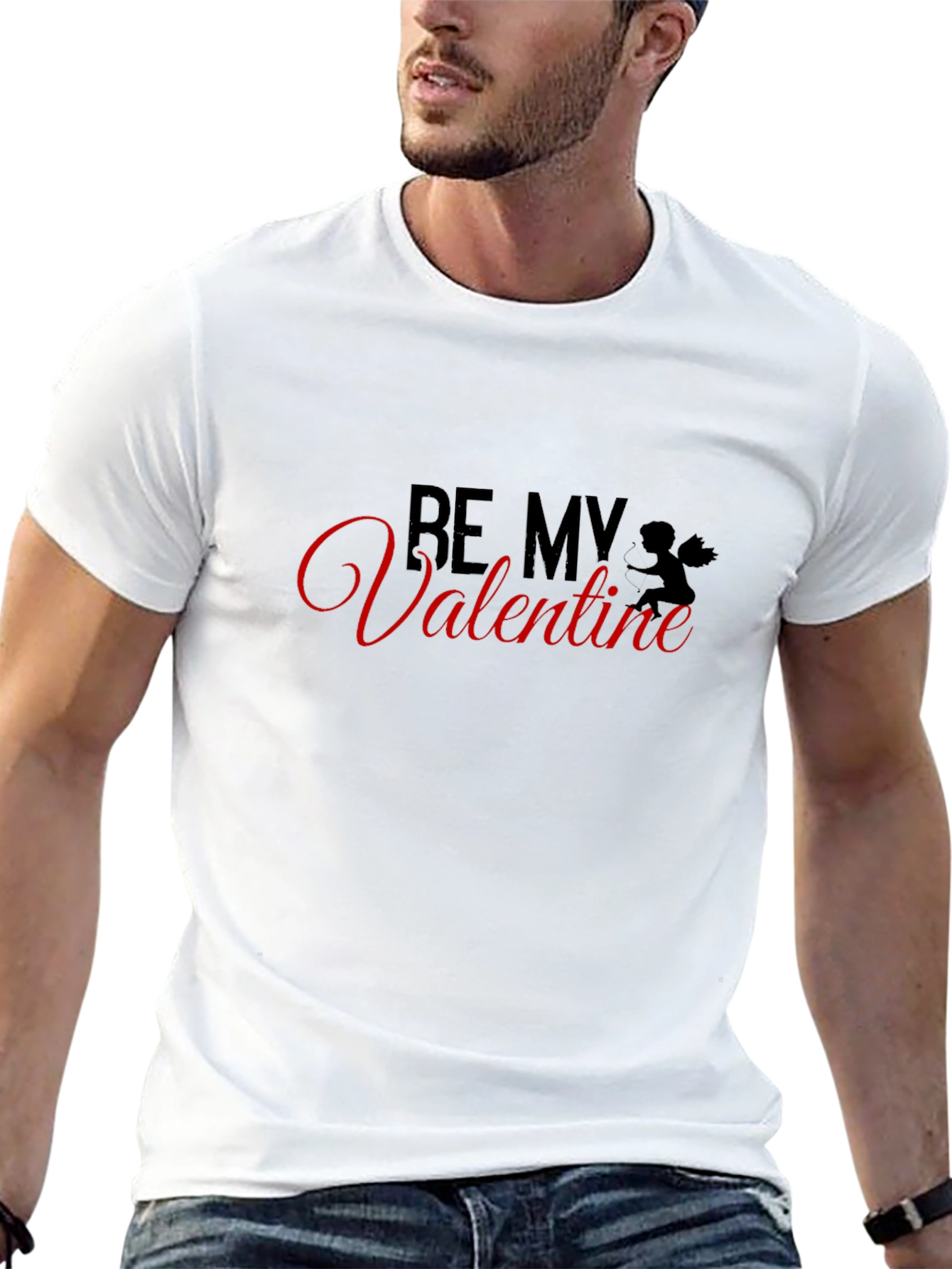 Be My Valentine Cupid Graphic T-Shirt