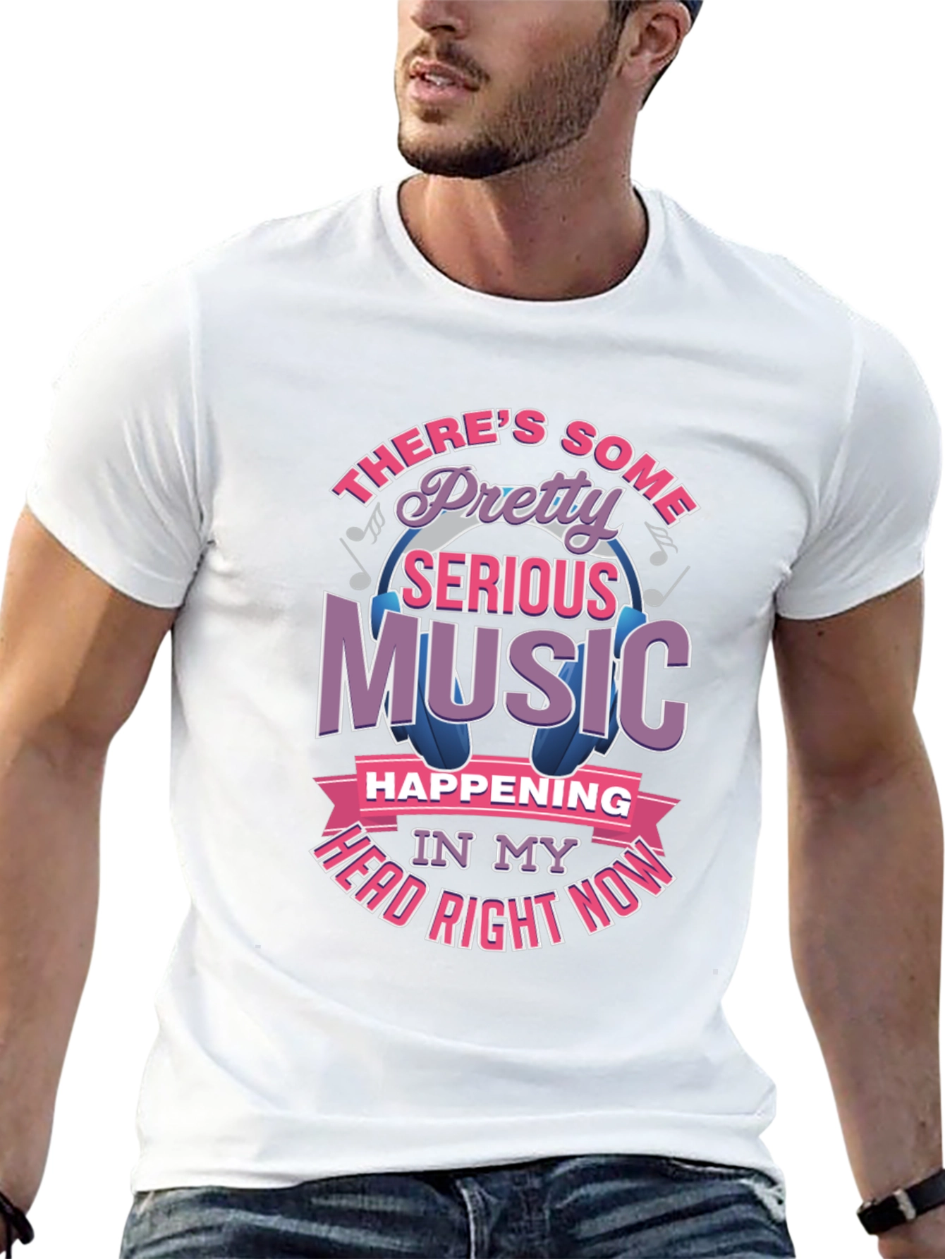 Music Head T-Shirt - Pretty Serious Sounds Tee
