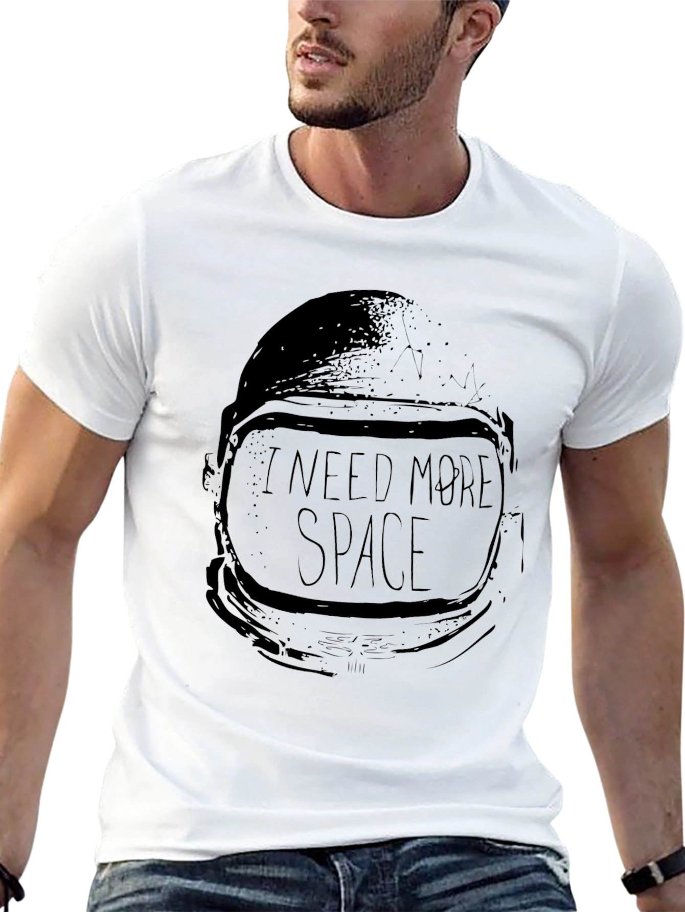 I Need More Space Graphic Tee - Black
