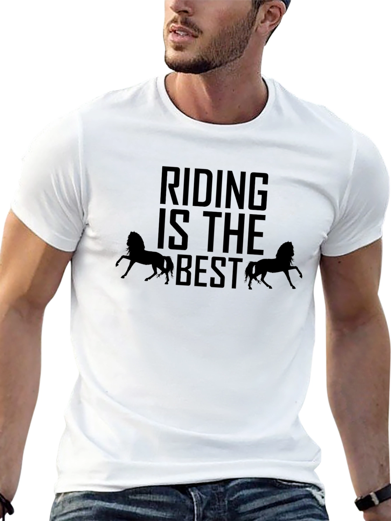 Riding is the Best Black Graphic Tee