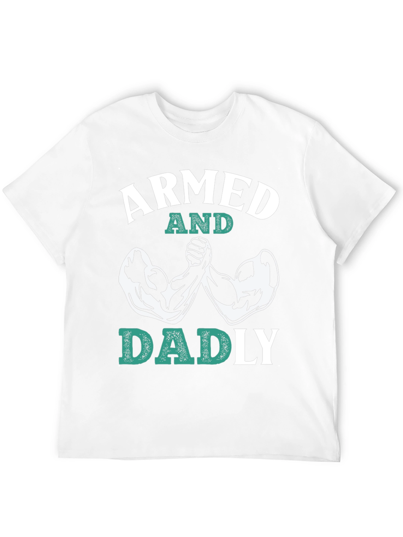 Armed and Dadly Black Graphic T-Shirt