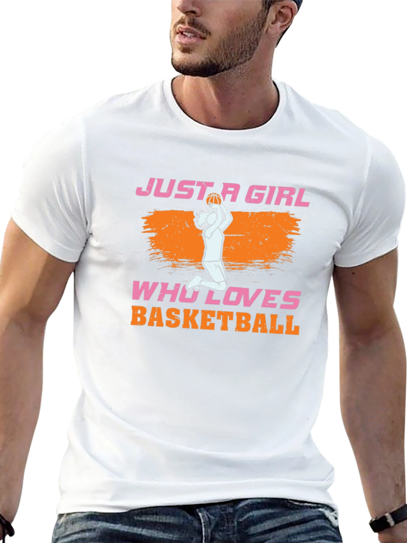 Basketball Girl Graphic Tee - Sporty Casual T-Shirt
