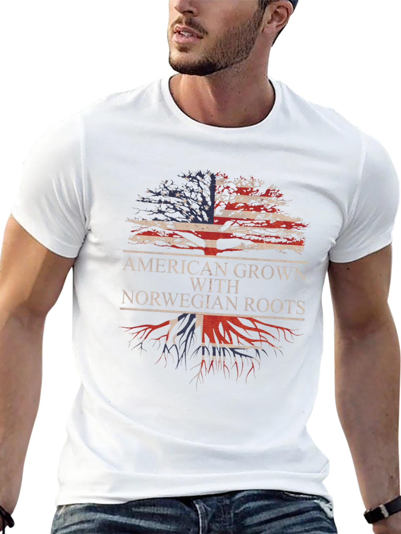 American Grown with Norwegian Roots T-Shirt