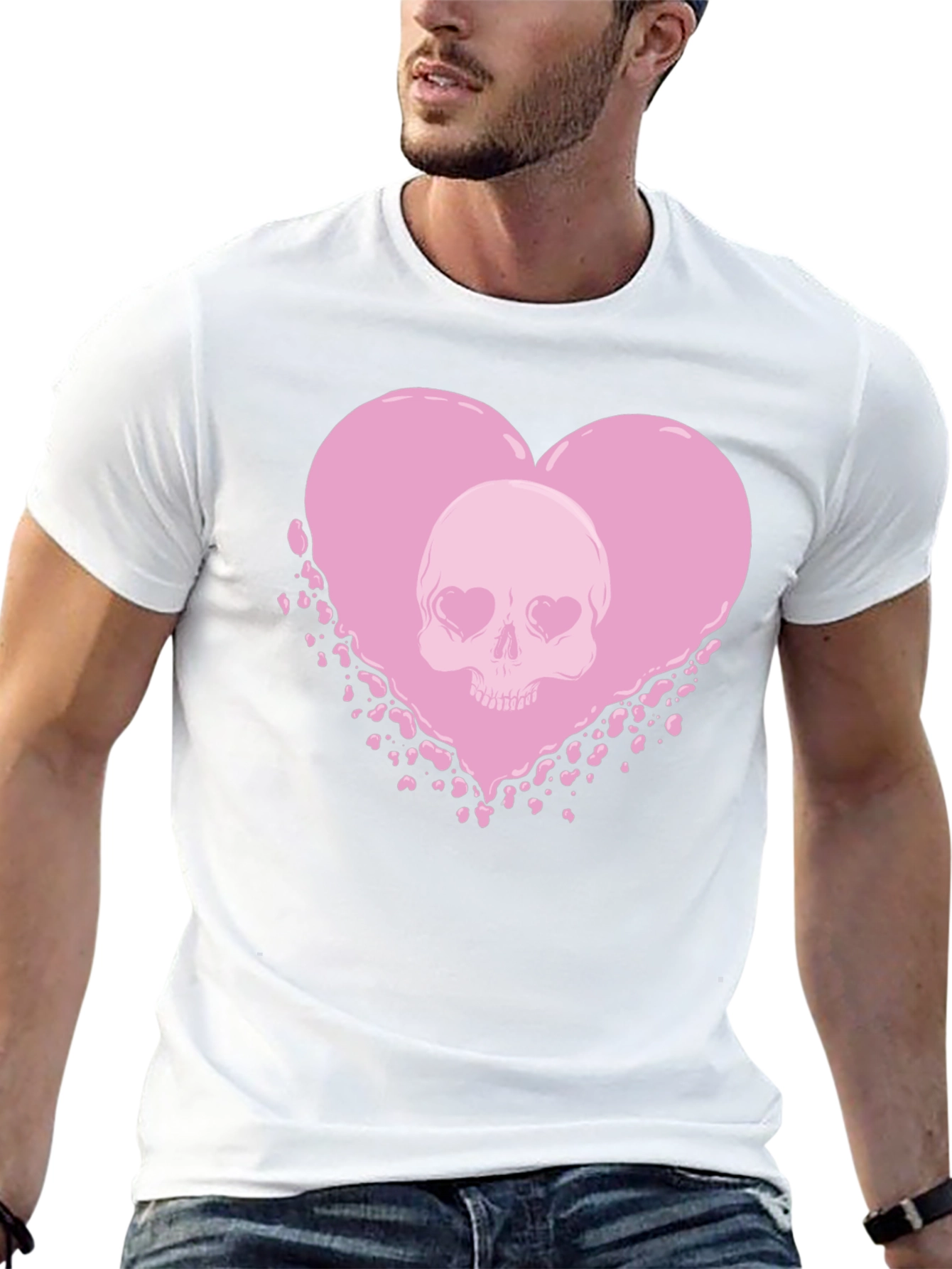 Skull Heart Graphic Tee - Dark Romance