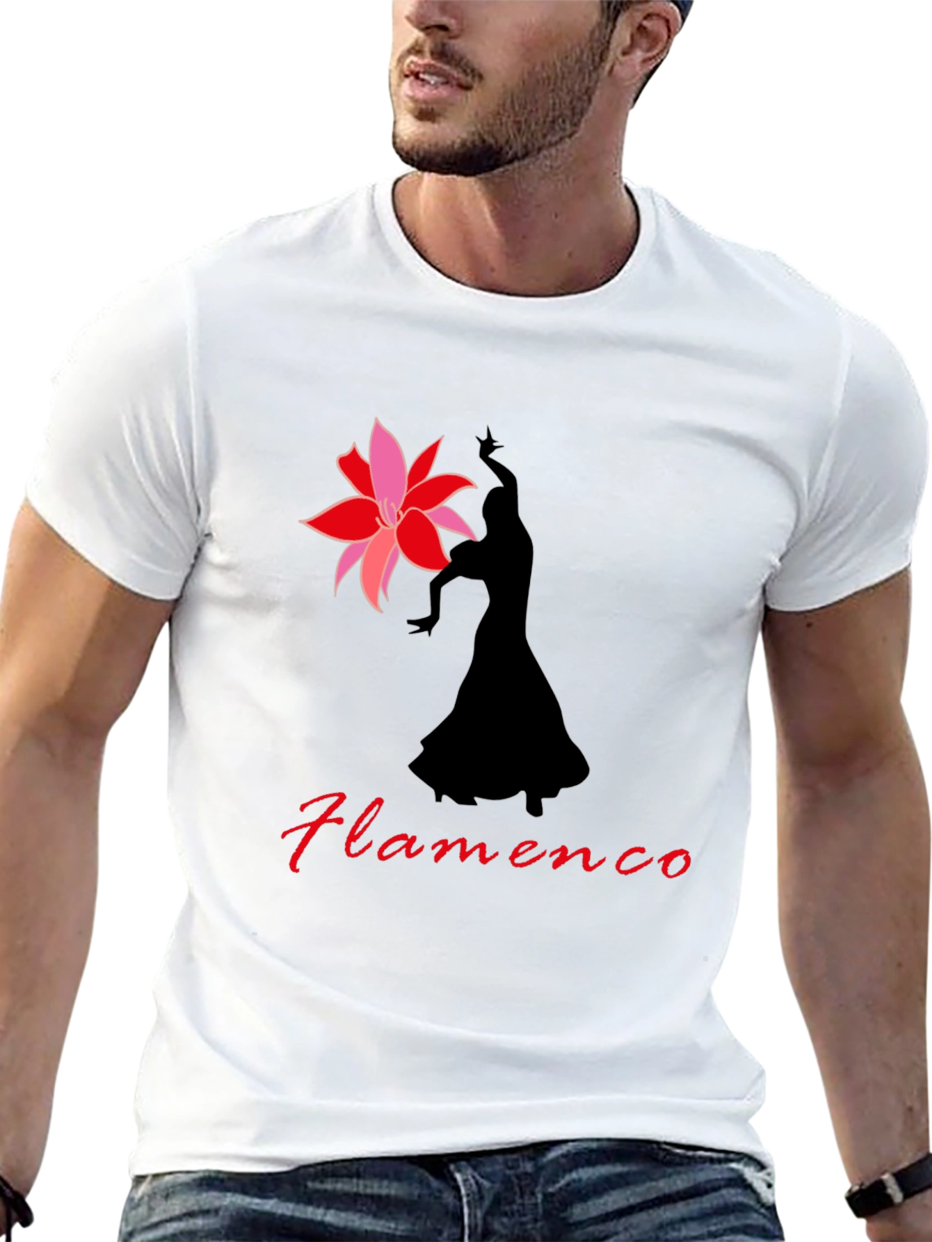 Flamenco Dancer T-Shirt - Elegant Black Tee